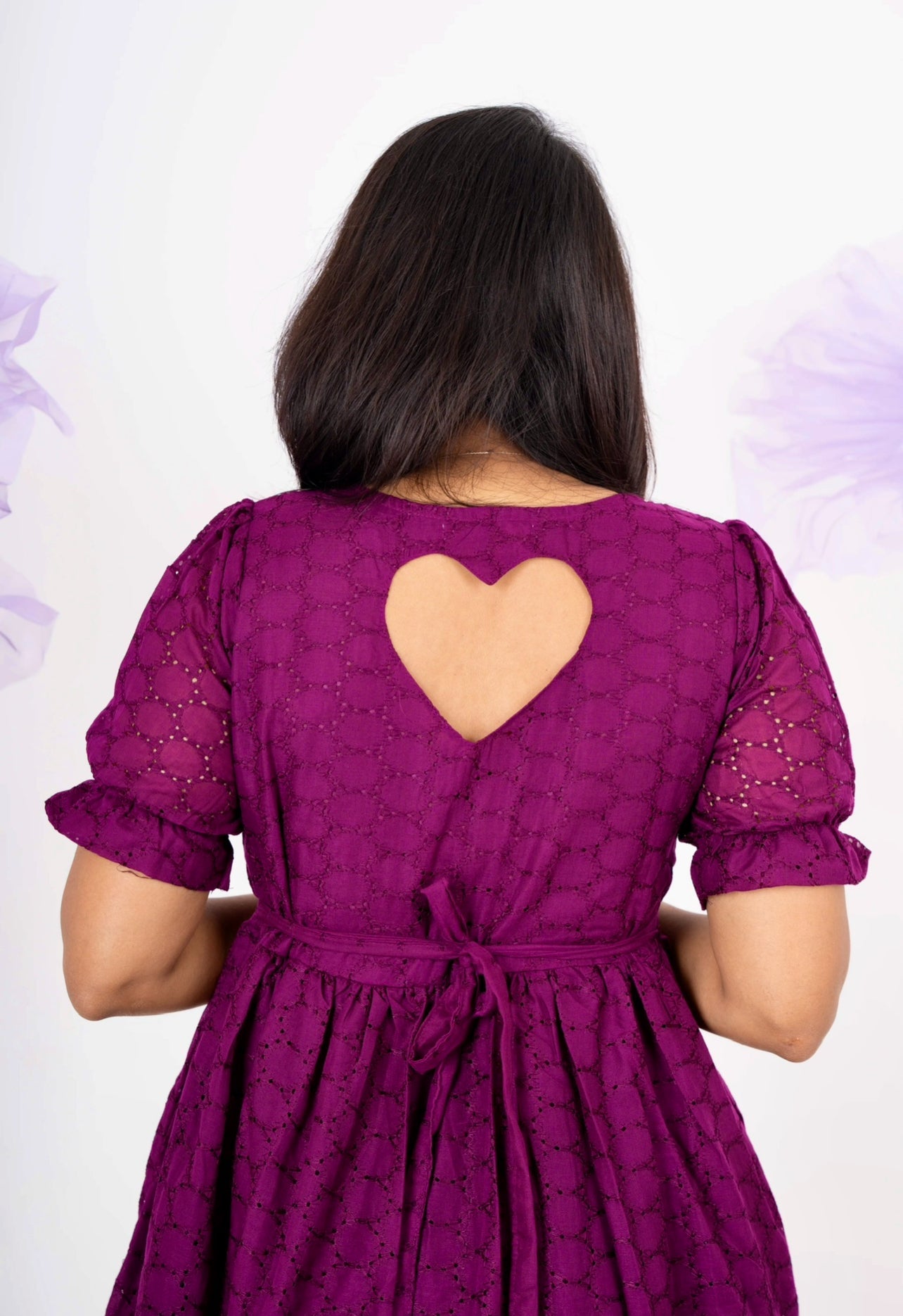 Grape hakoba Dress With Lining