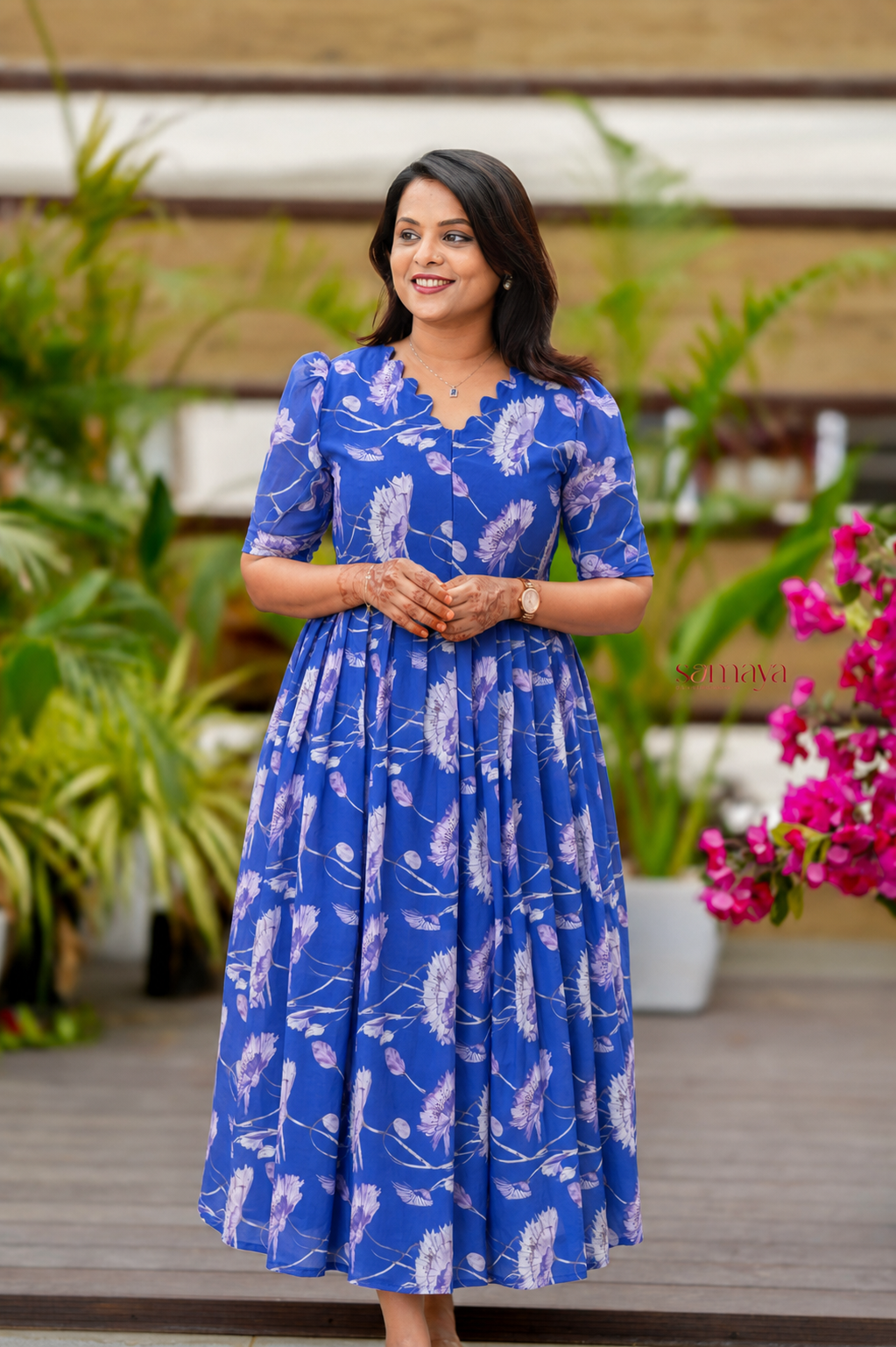Sakthi georgette casual Dress With Lining ( No-Iron Everyday Dress)