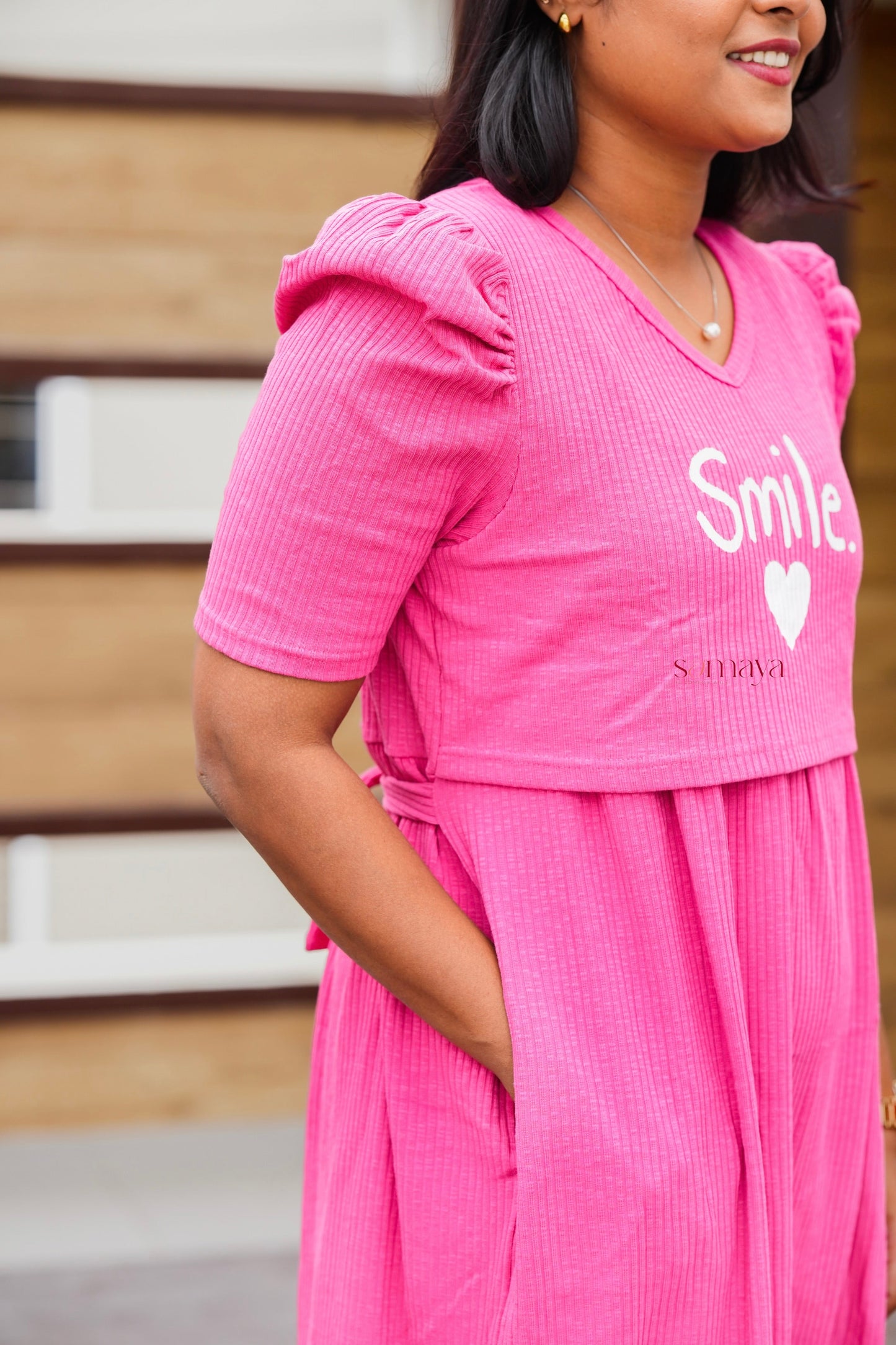 Midi Smile Ribbed Dress
