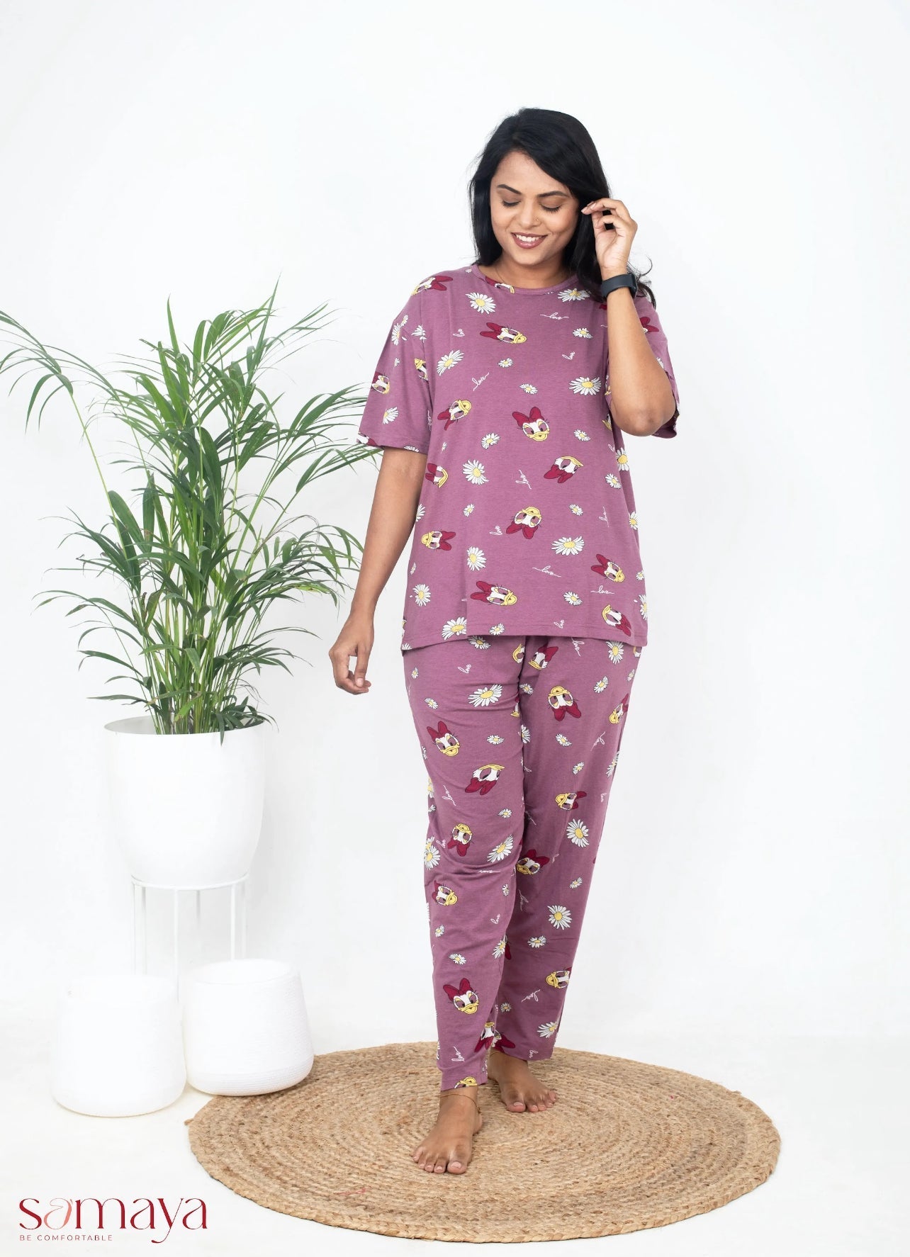 Mauve Donald nursing Pant Set light weight