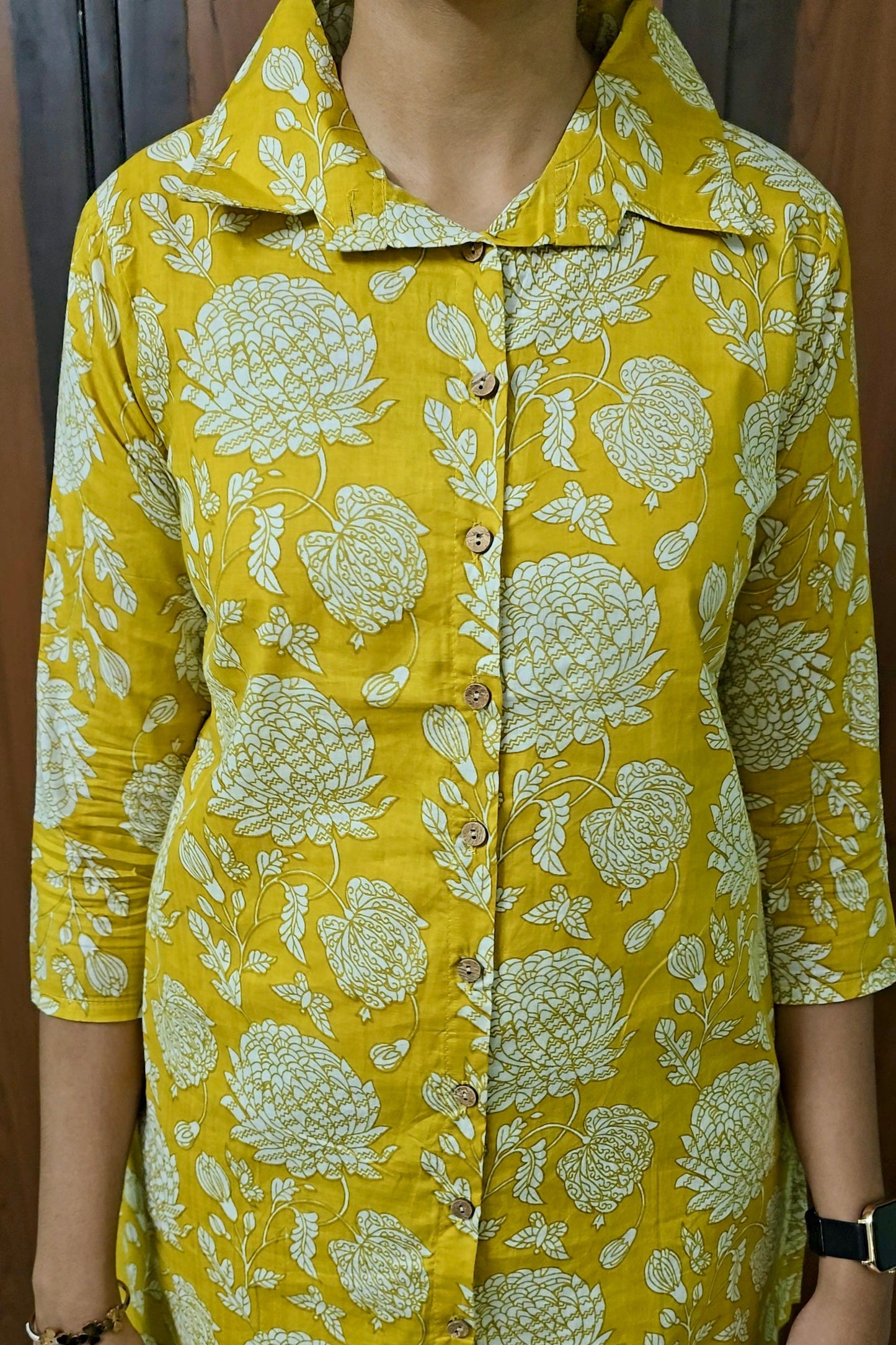 Swara- Yellow floral co-ord Set
