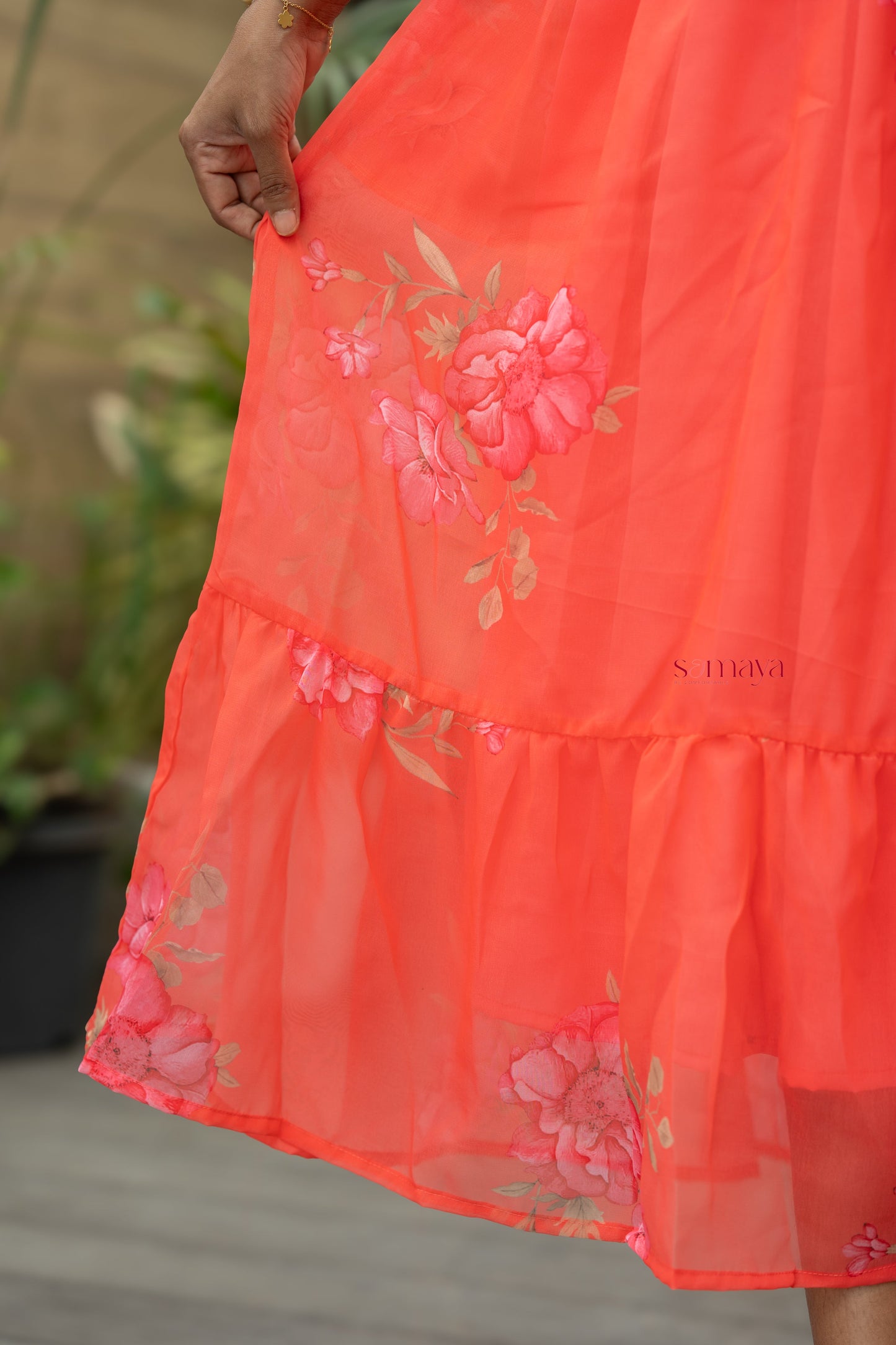 Pearl georgette casual Dress With Lining ( No-Iron Everyday Dress)