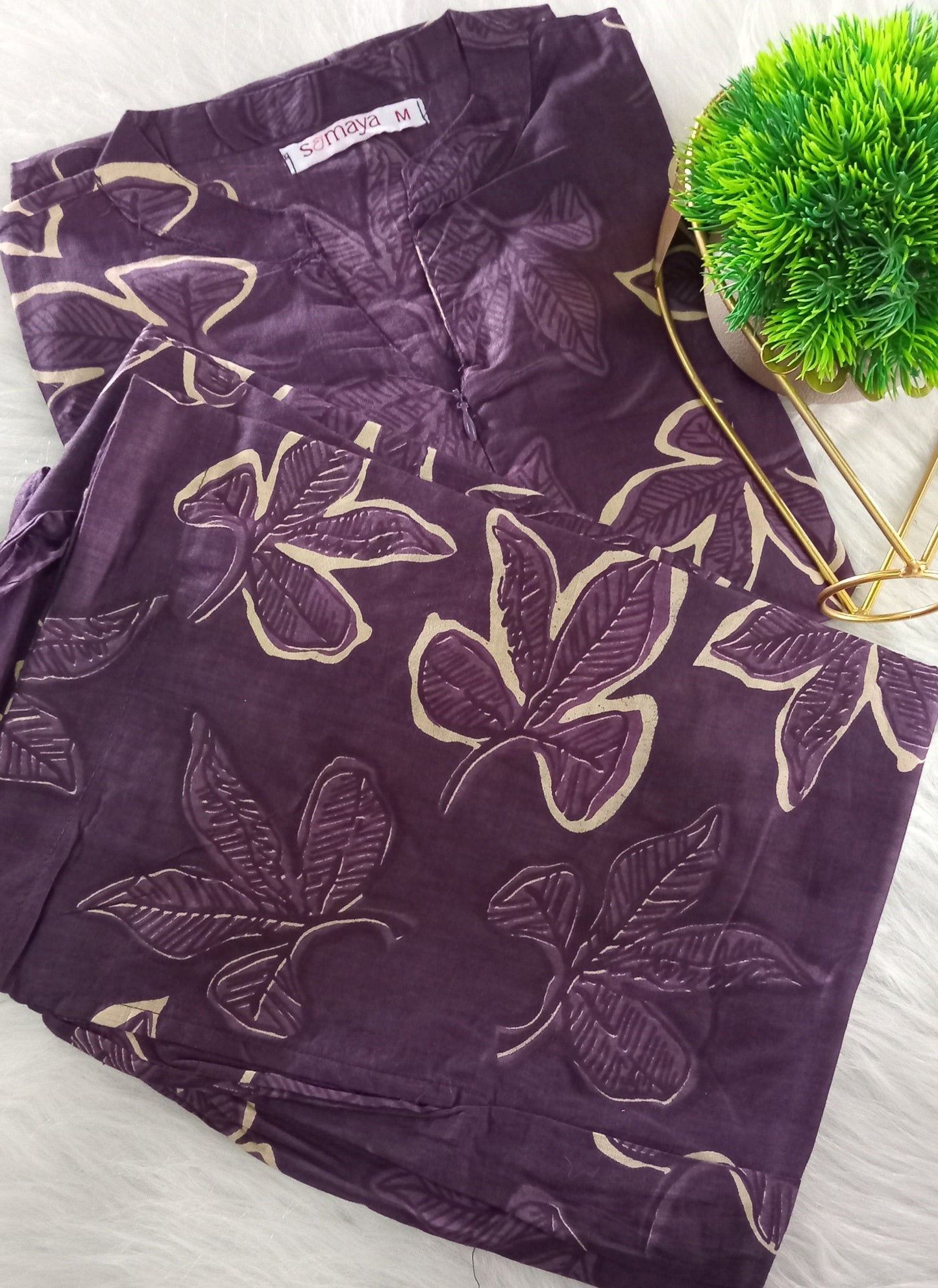 THEERA-Purple Night Co-ord Set