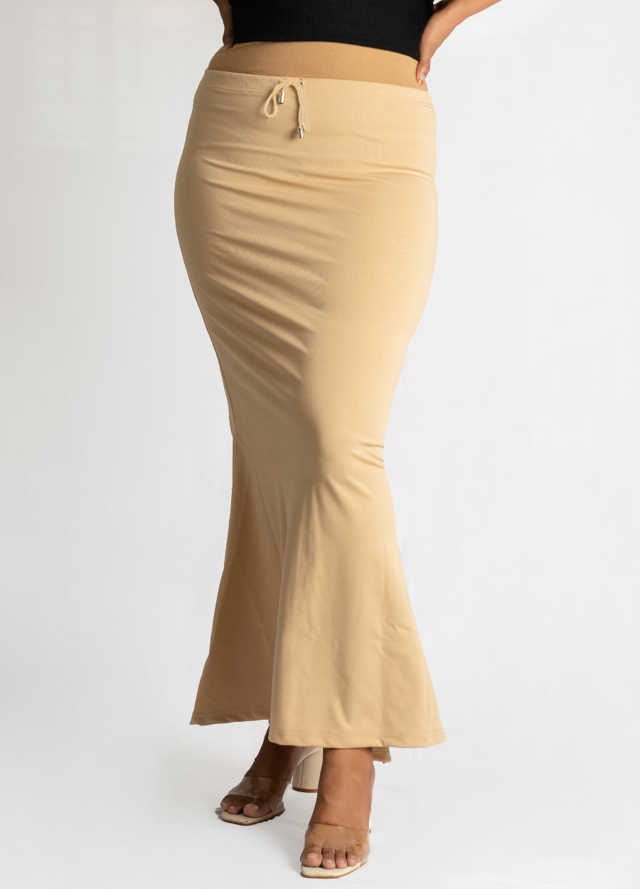 Skin Saree shaper ( Small stain dot size that doesn’t affect overall look or wear — priced lower and a great deal ! )