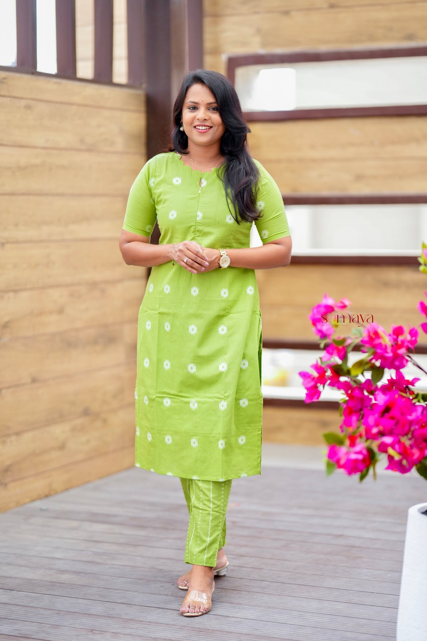 Pista Cotton Kurta Set with full lining set of 2 ( ready to dispatch)