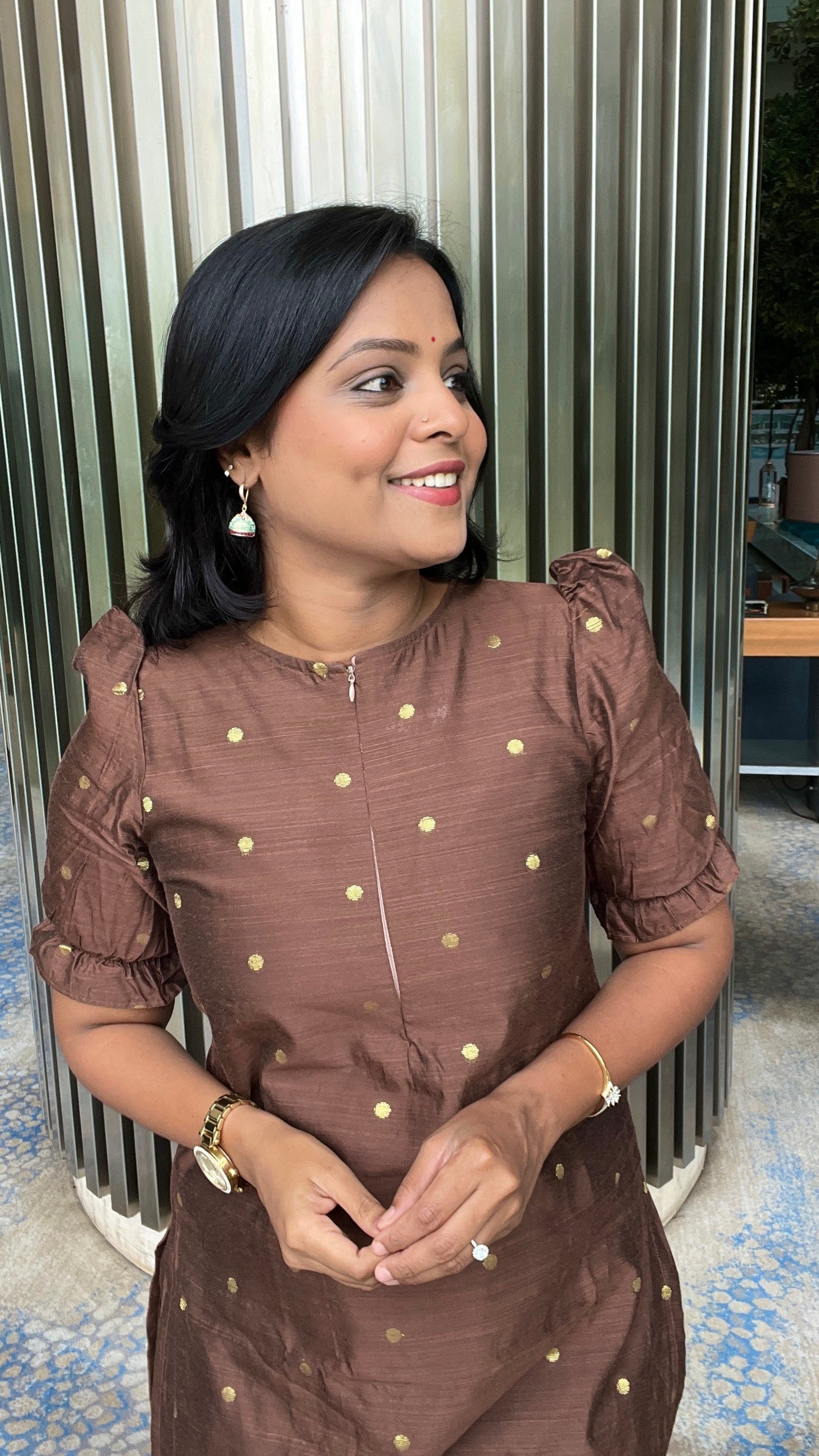 Samantha  inspired 3 piece raw silk suit set with dupptta