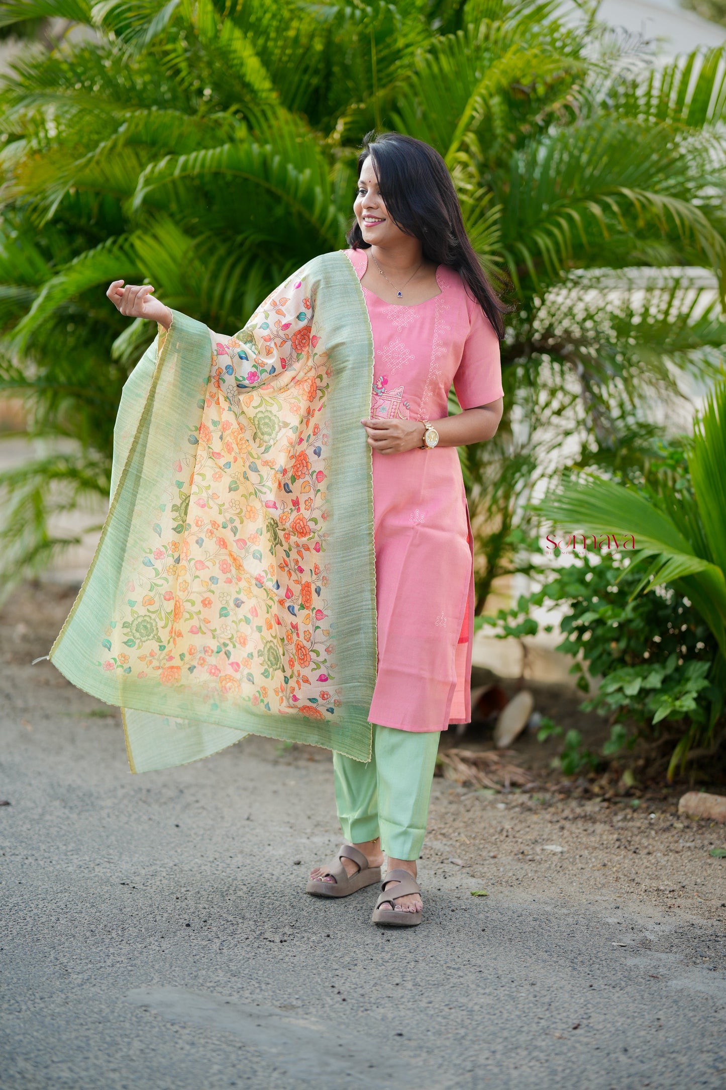 Kolam Saanvi 3 piece salwar suit set with dupptta ( ready to dispatch)