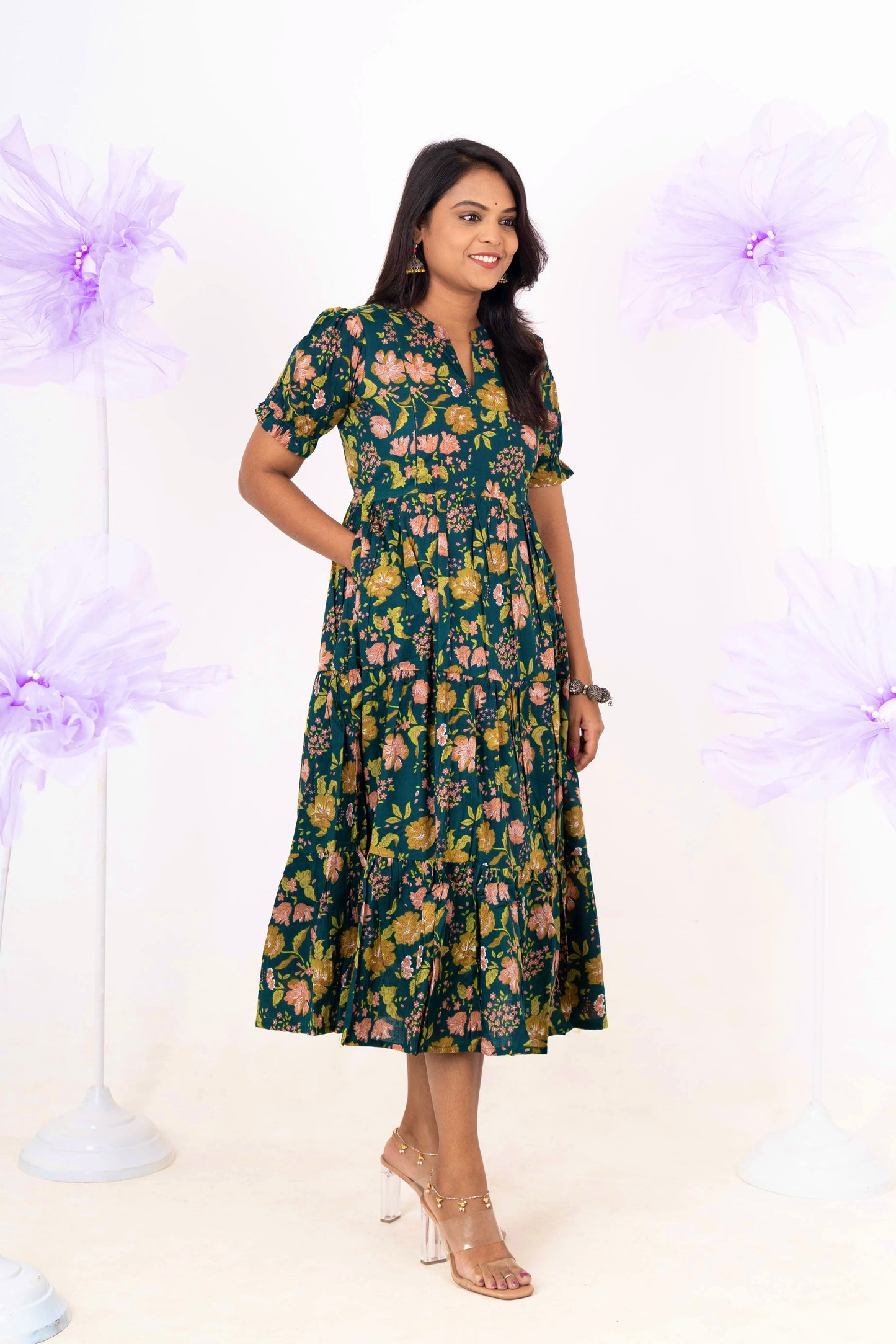 Maragatham casual  Dress With Lining