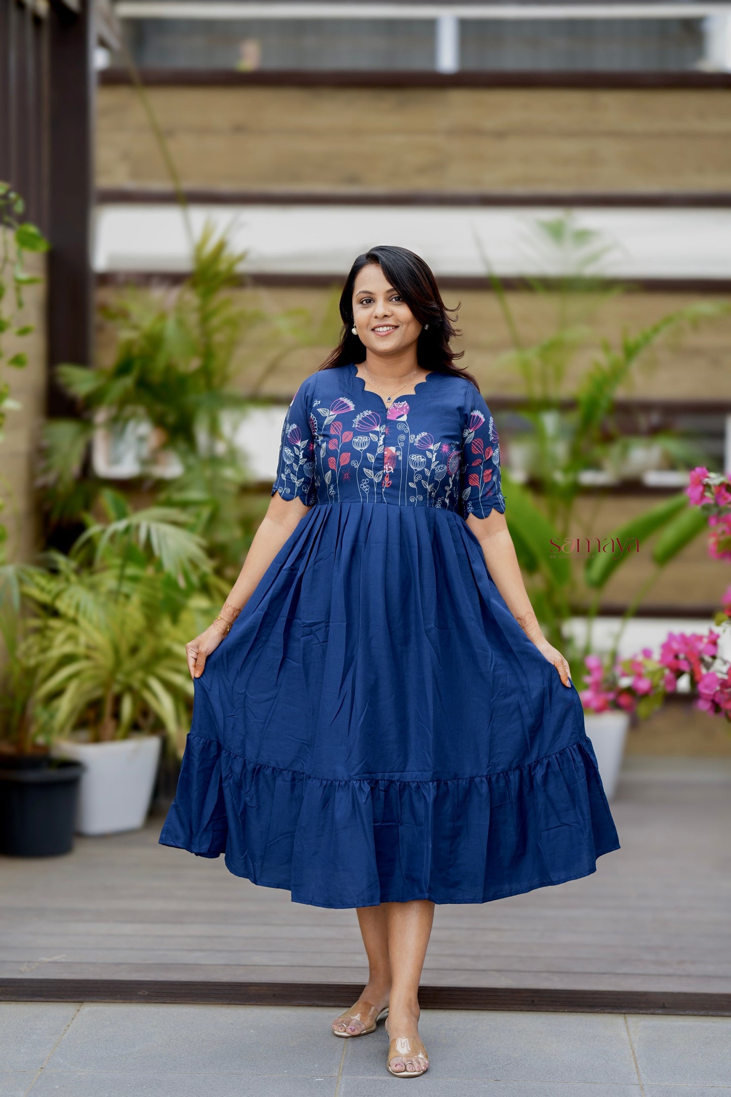 Princess  dress With lining( Wrinkle-Free Cotton Blend Dress)