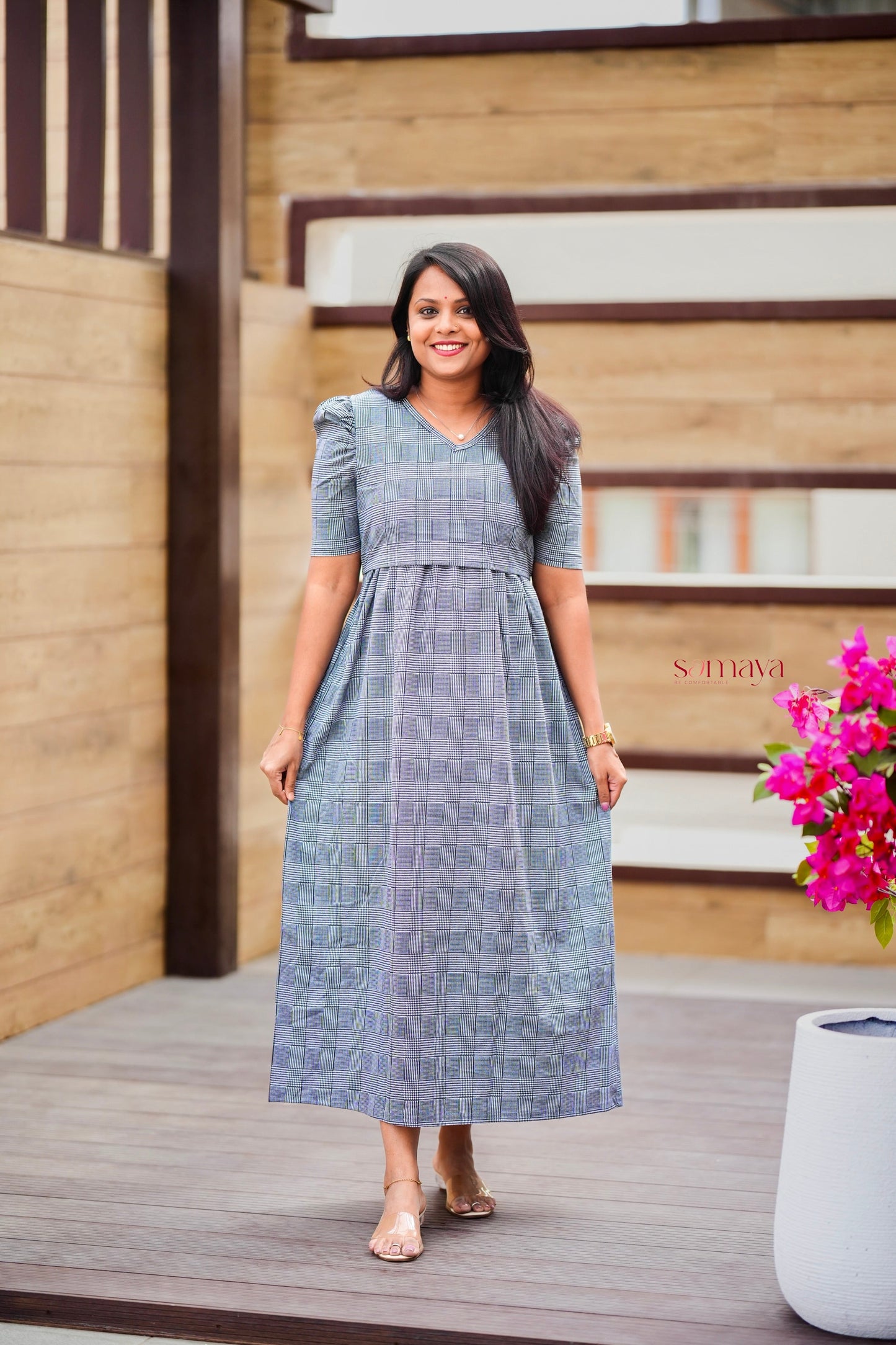 Maxi kite checked medium  Weight Dress
