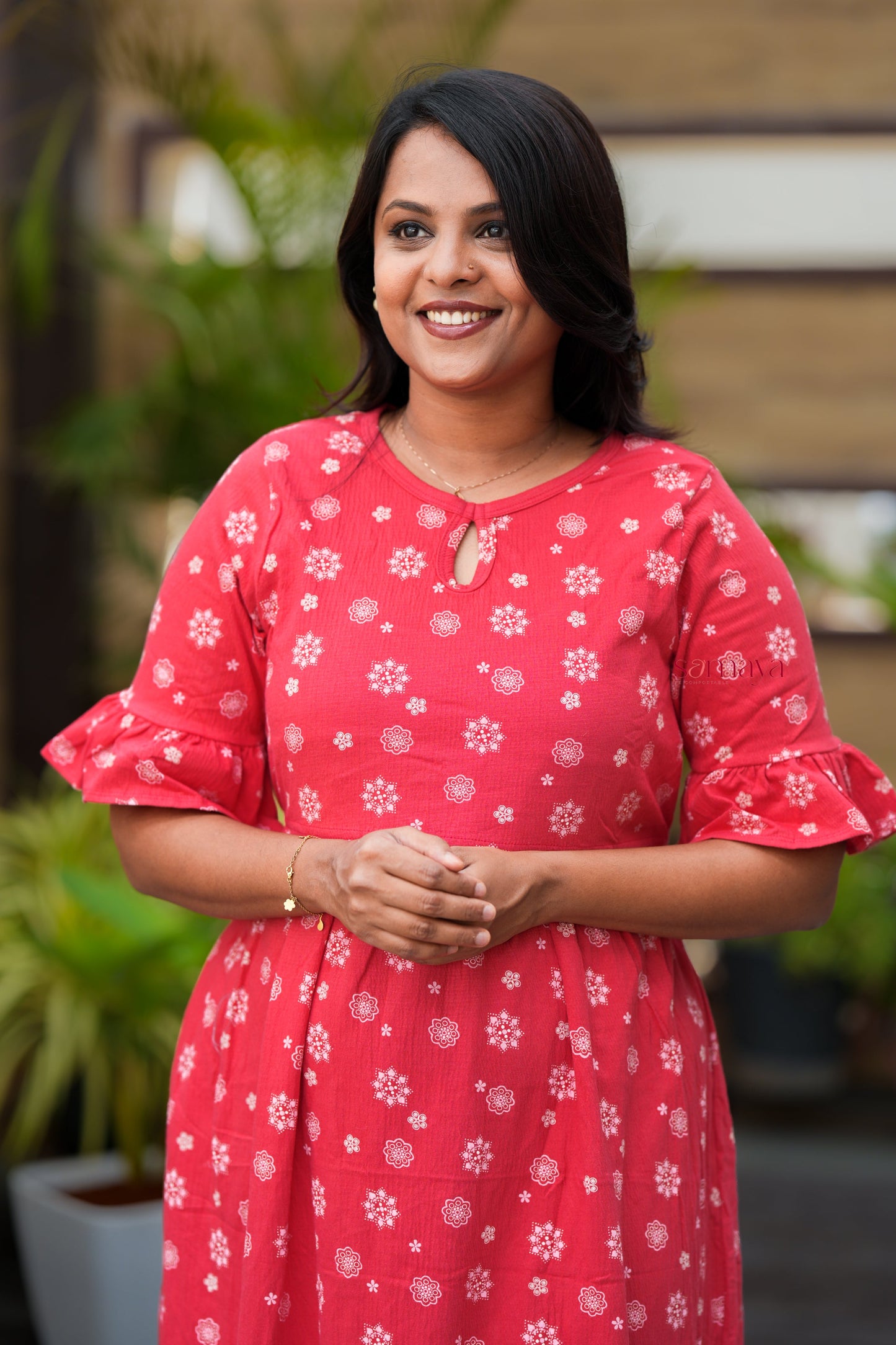 Midi kollam Waffle Dress