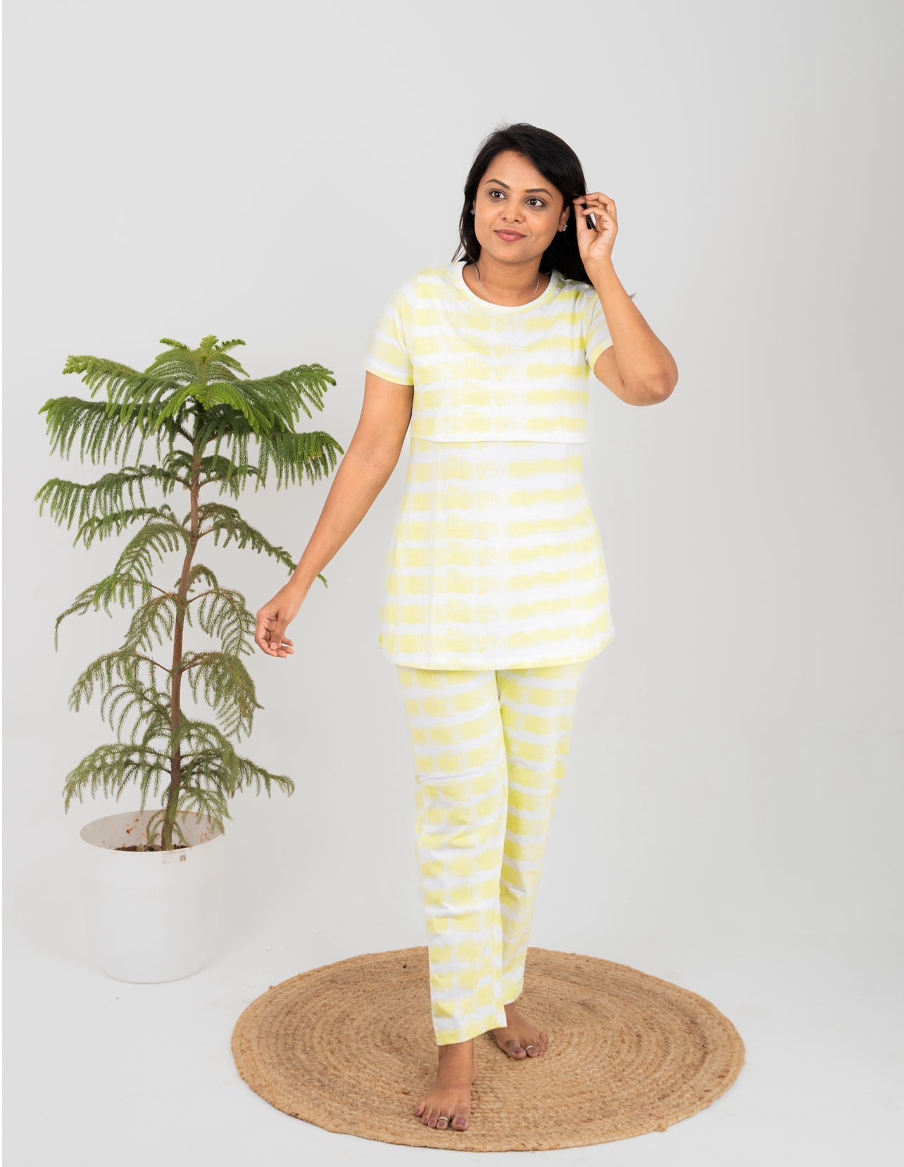 Green tie & dye Feeding Pant set (light weight)