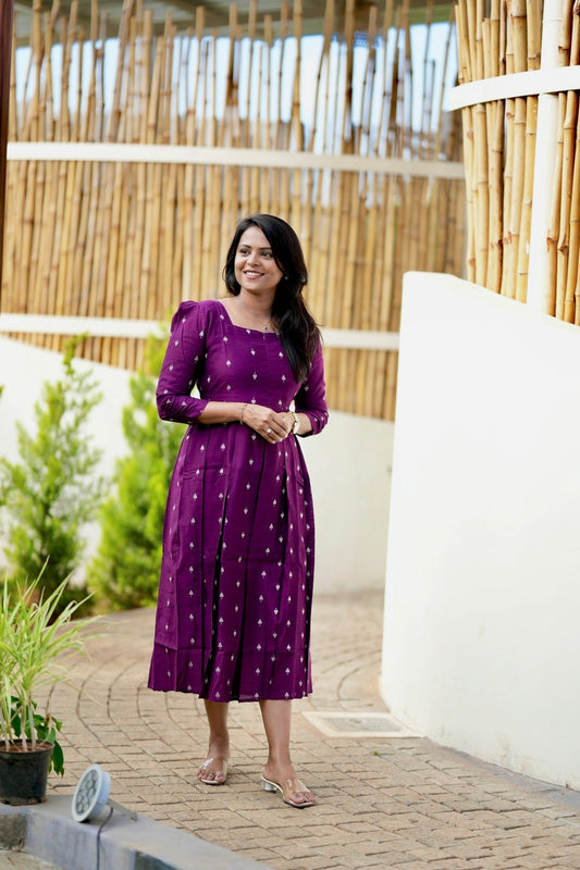 Heartly Raw silk  Dress With Lining( ready to dispatch)