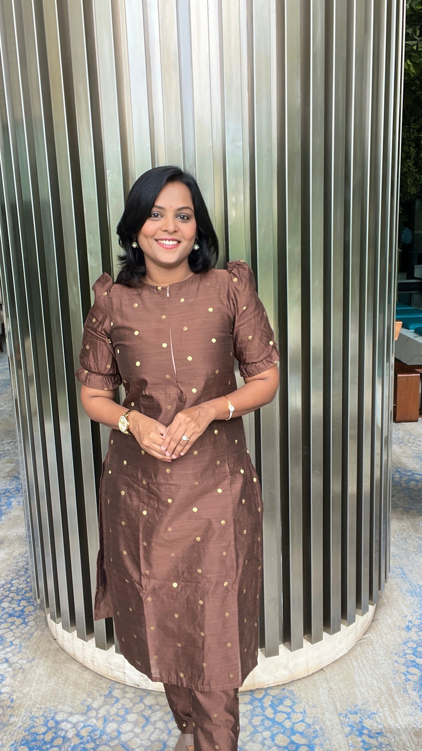 Samantha  inspired 3 piece raw silk suit set with dupptta