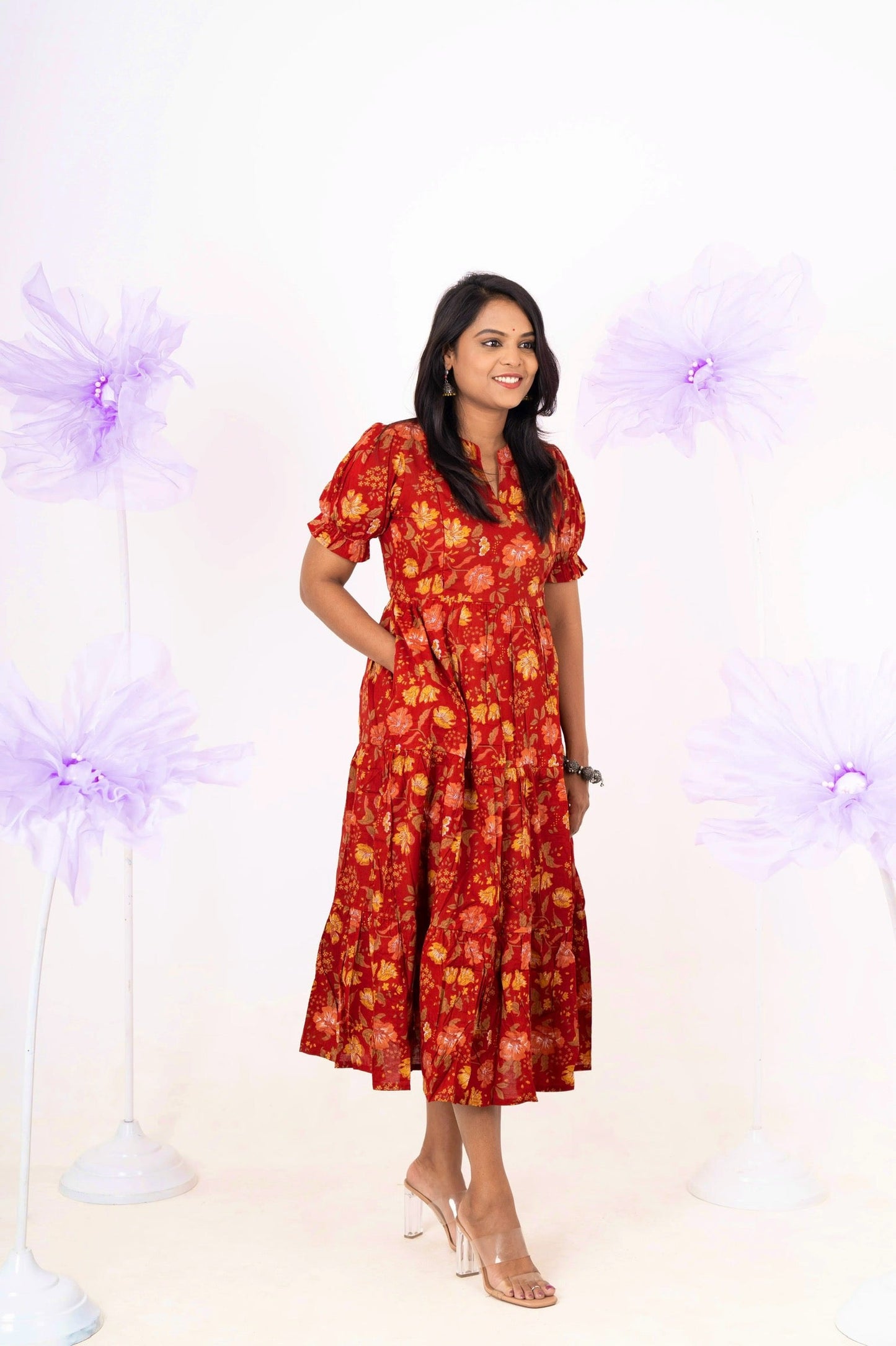 Senthoora casual dress With Lining
