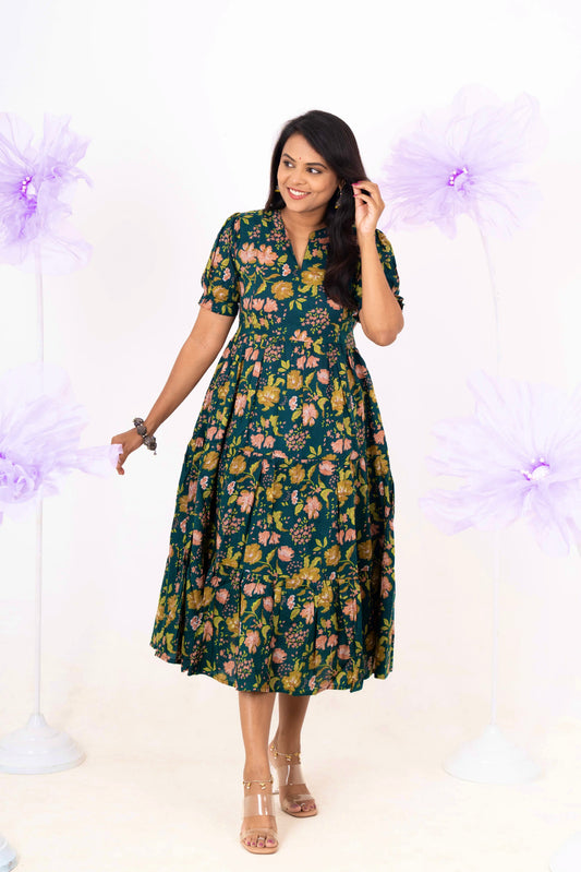 Maragatham casual  Dress With Lining