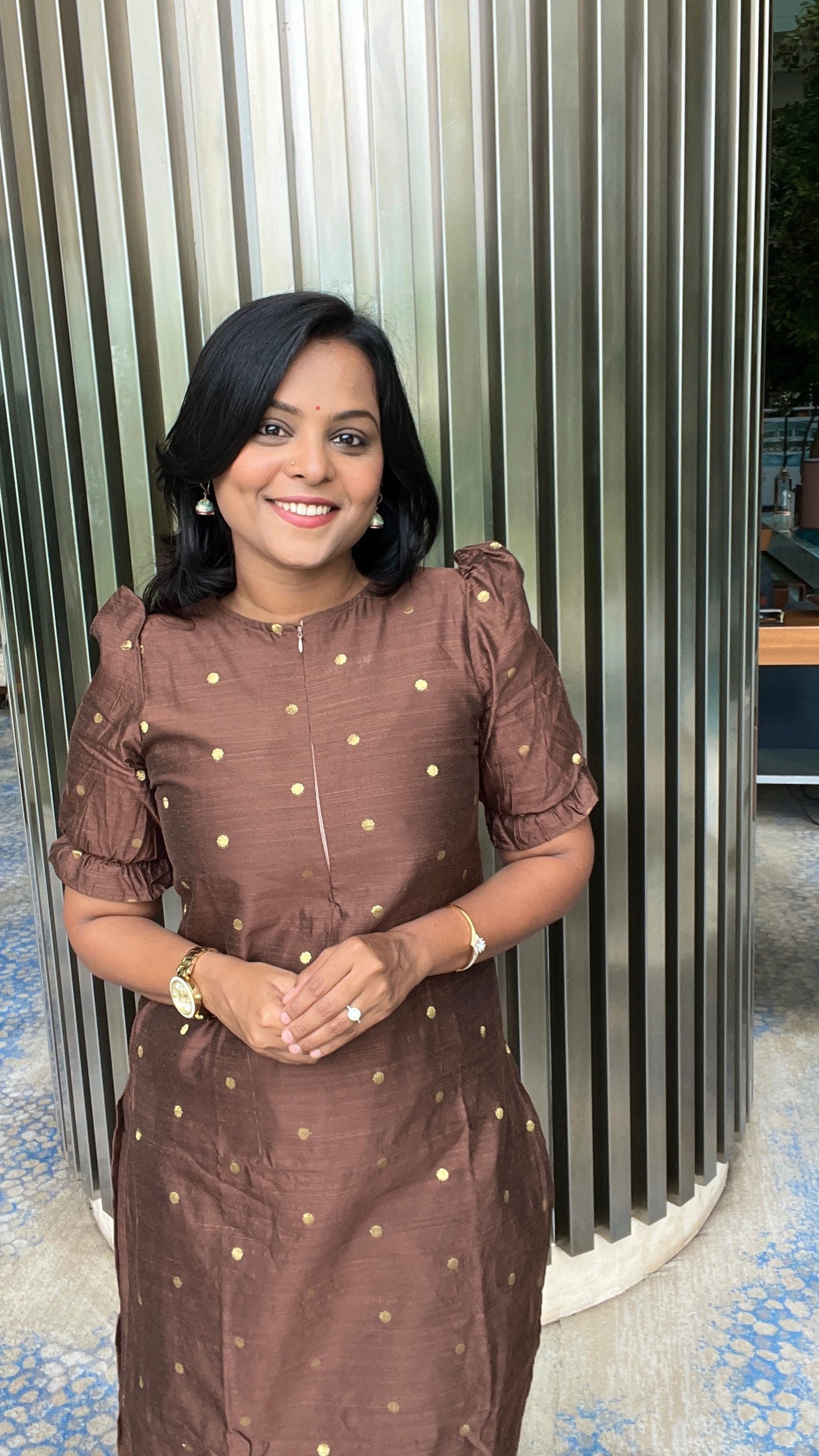 Samantha  inspired 3 piece raw silk suit set with dupptta