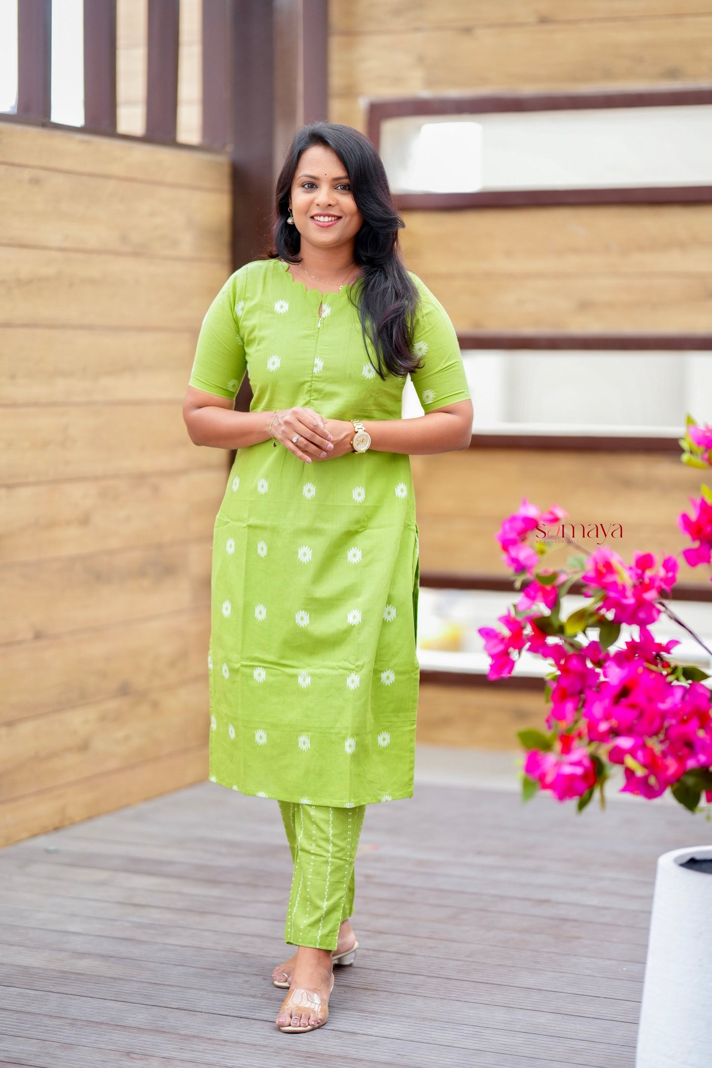 Pista Cotton Kurta Set with full lining set of 2 ( ready to dispatch)