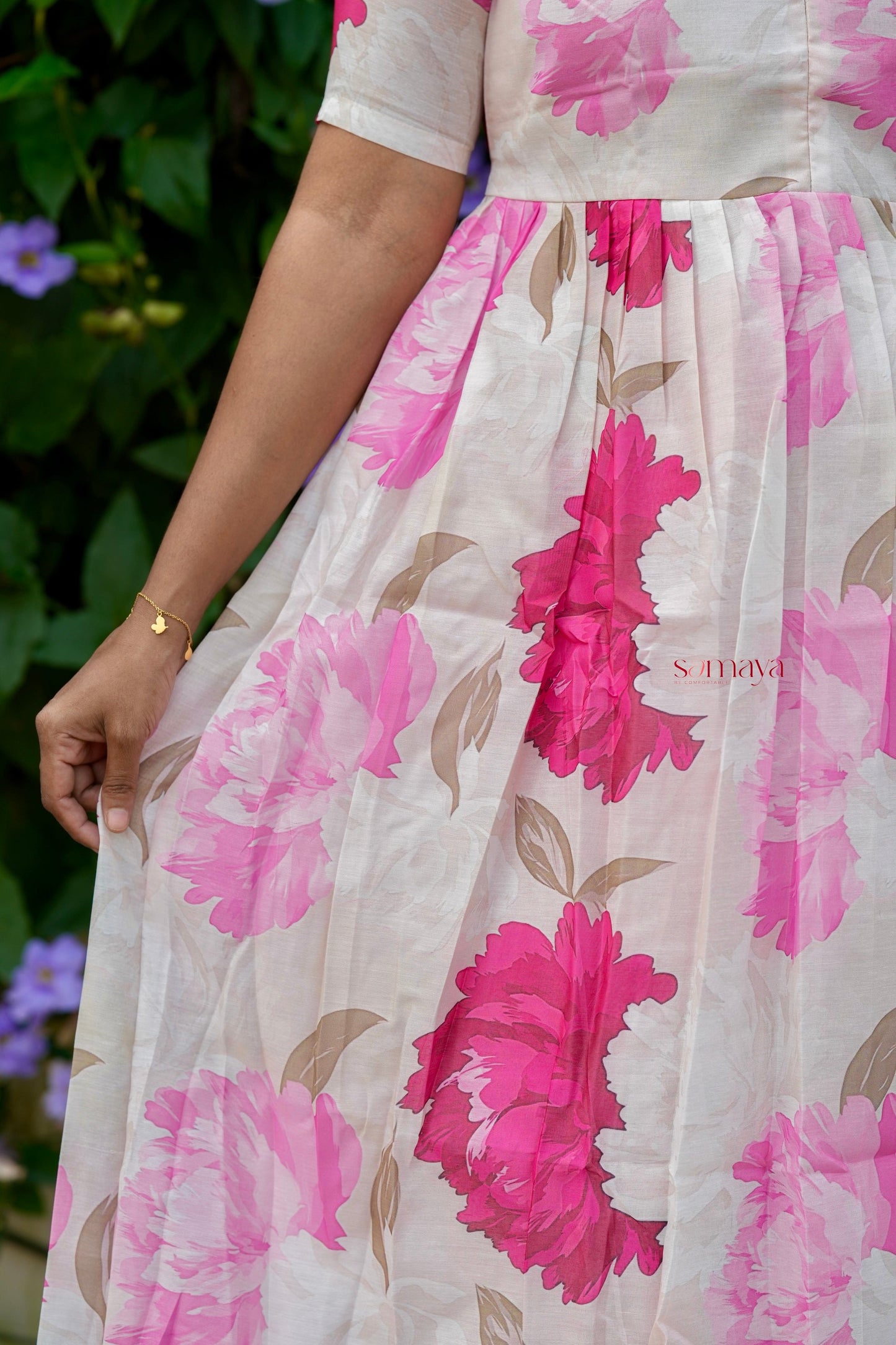 Chandra pure  Chanderi Dress With Lining ( ready to dispatch)