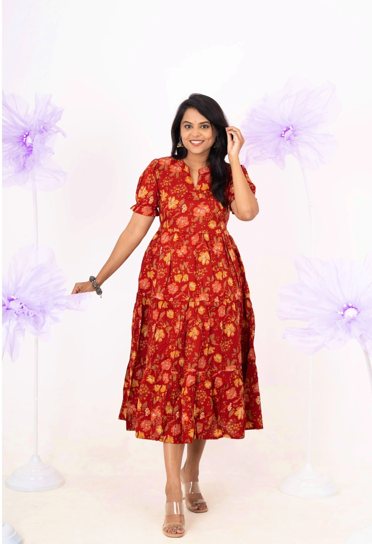 Senthoora casual dress With Lining