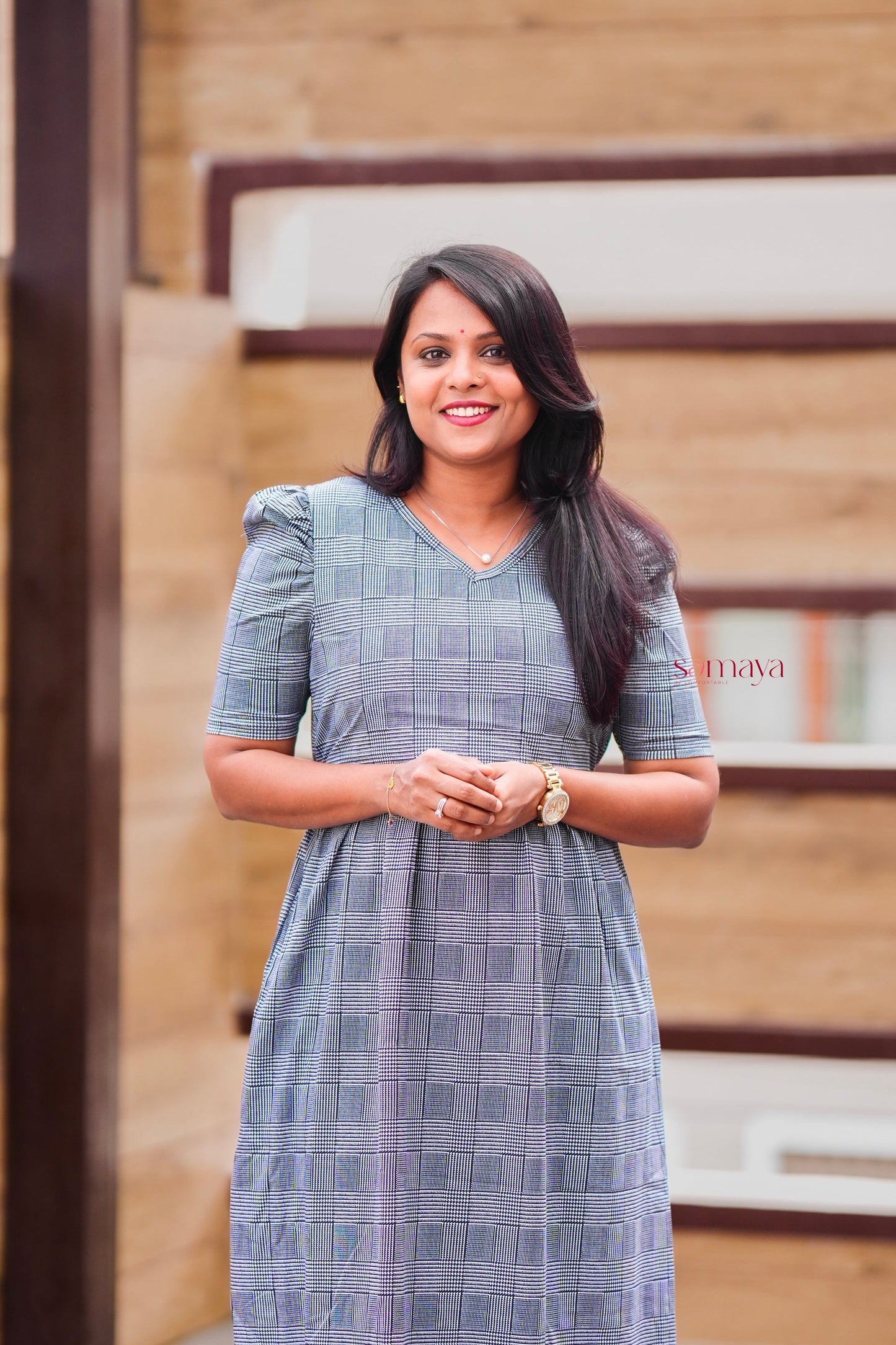 Maxi kite checked medium  Weight Dress