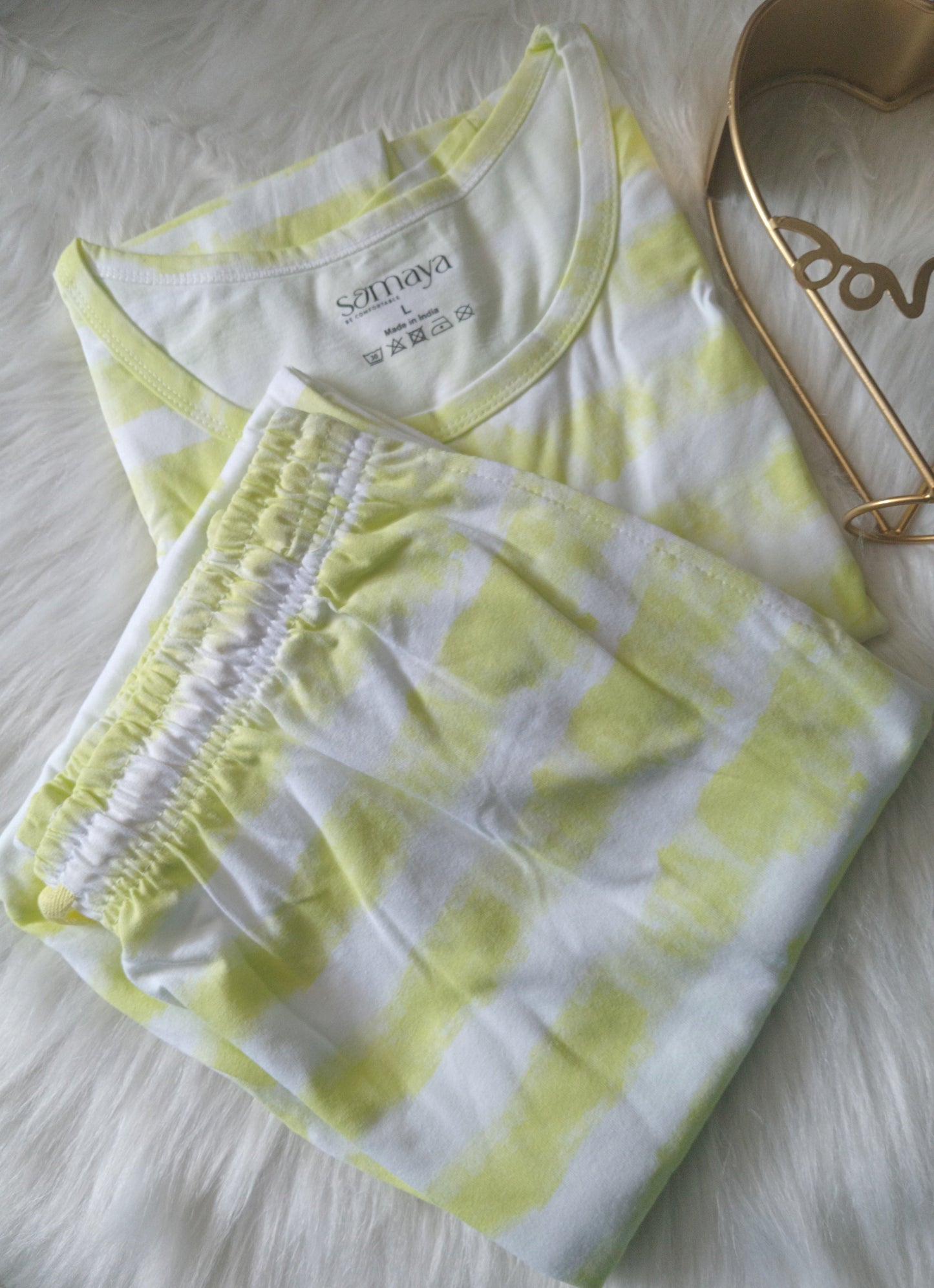Green tie & dye Feeding Pant set (light weight)