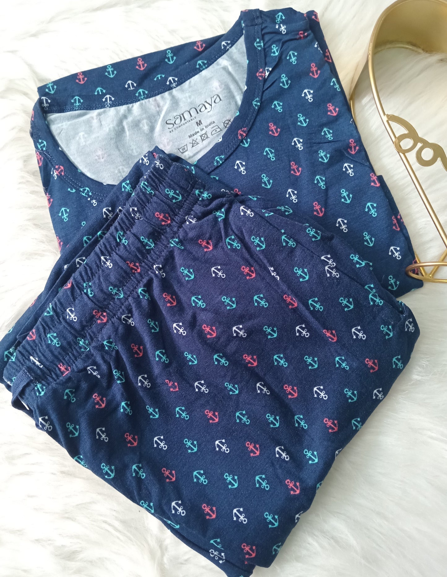 Navy Feeding Pant Set ( lightweight )