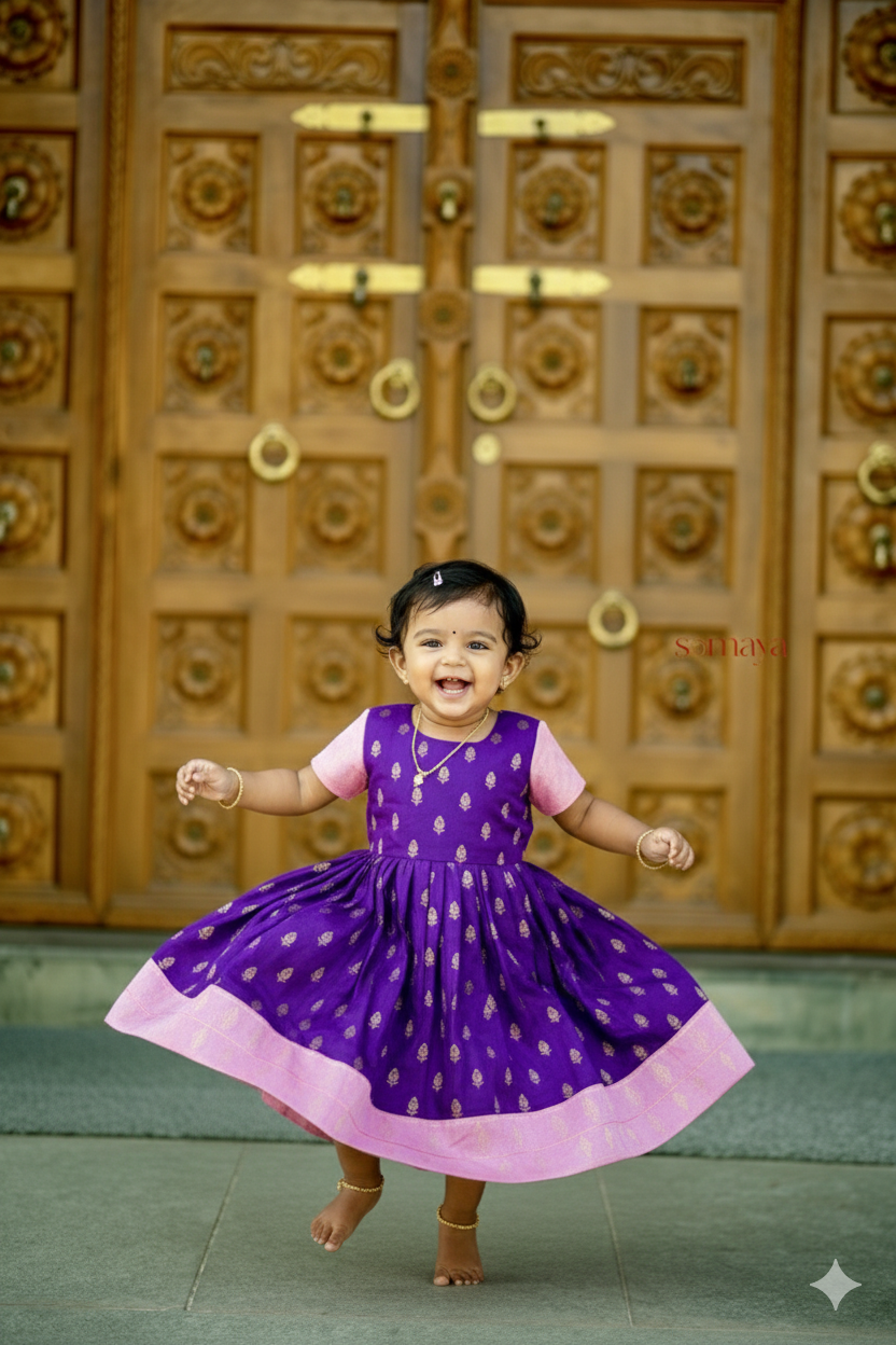 Soundarya kids Dress With Lining ( ready to dispatch)
