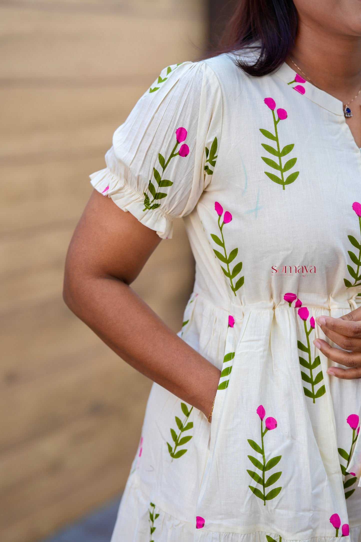 Vennila casual Dress With Lining