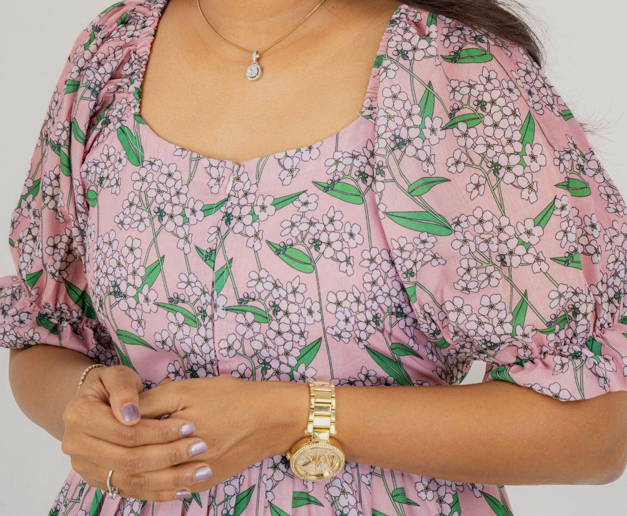 Emma  casual  Dress With Lining (No-Iron Everyday Dress)