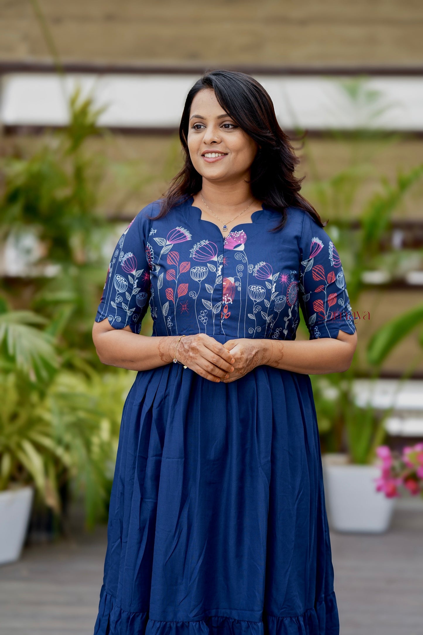 Princess  dress With lining( Wrinkle-Free Cotton Blend Dress)