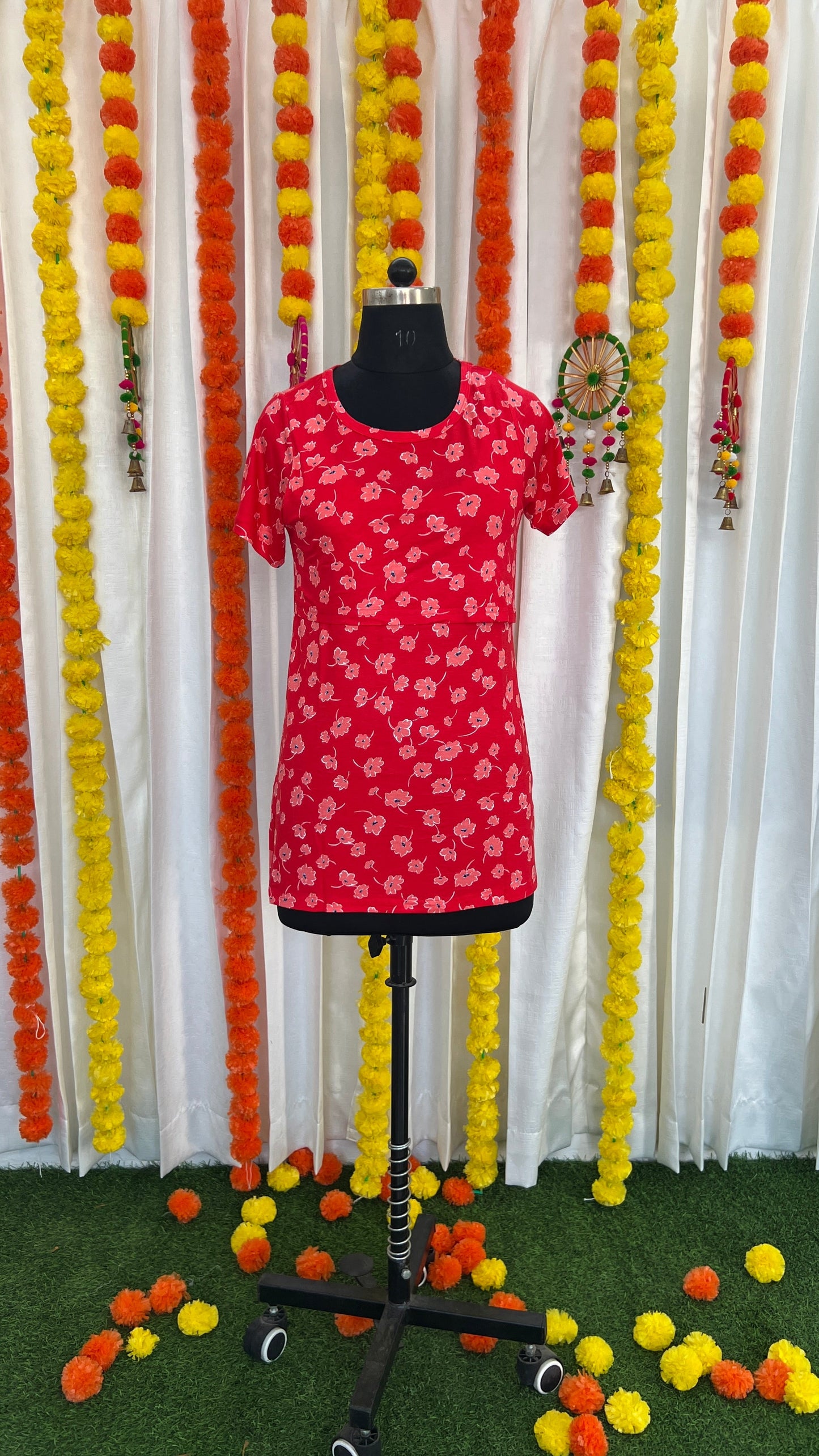 Maternity t-shirt Red scarlet light weight