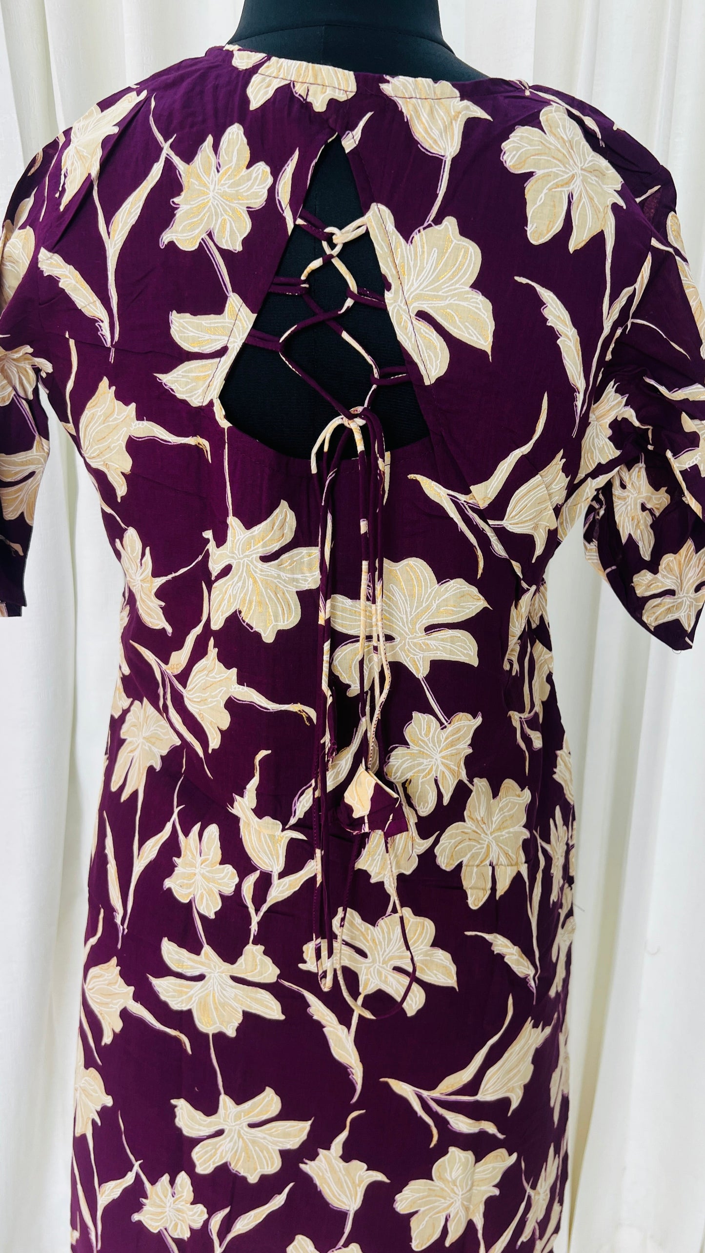 Sruthi- purple Cotton 2 piece Set with lining