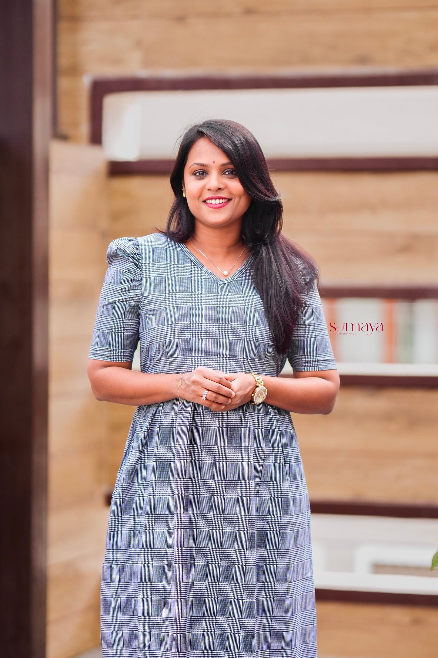 Maxi kite checked medium  Weight Dress