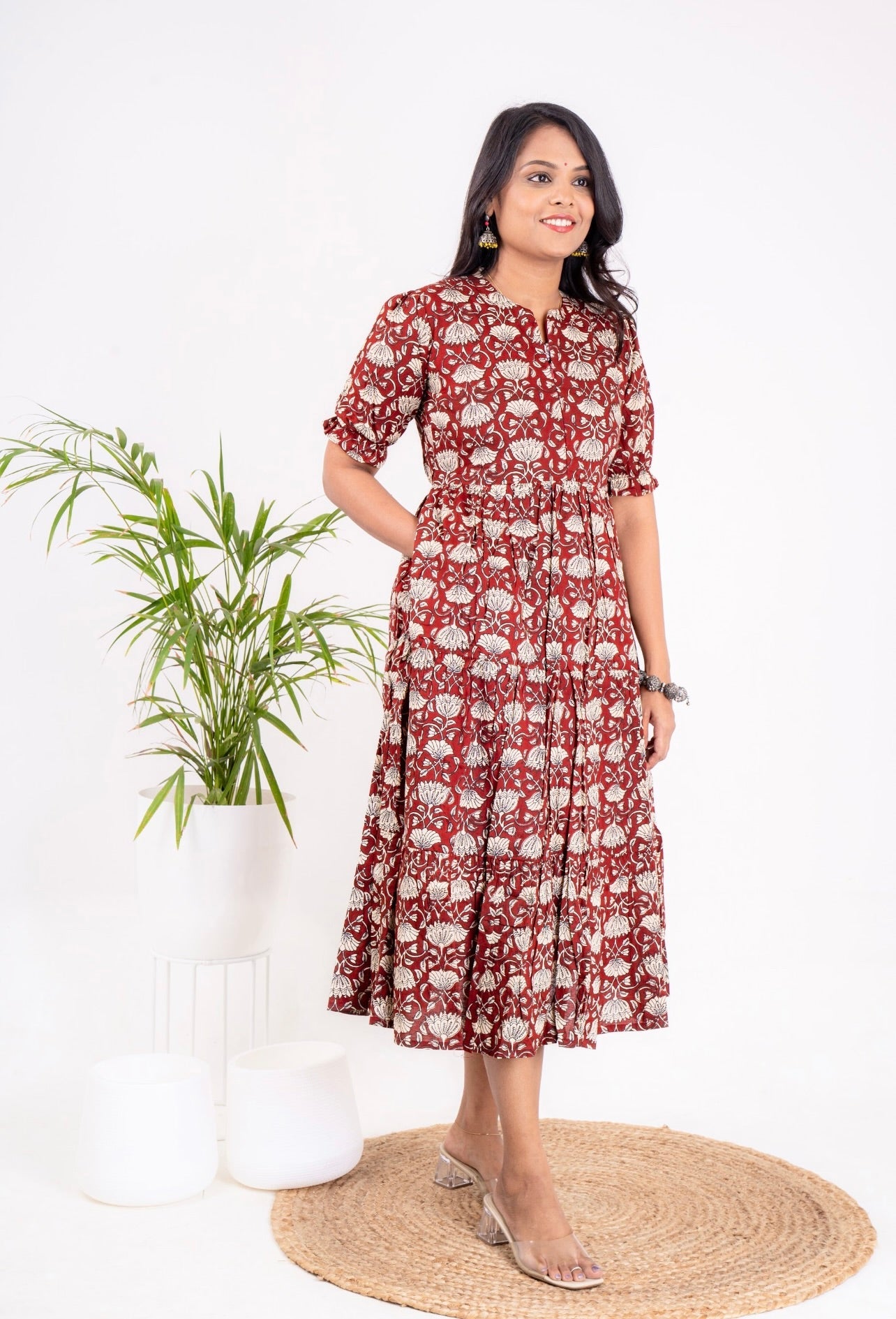 Pallavi Lotus casual  Dress With Lining