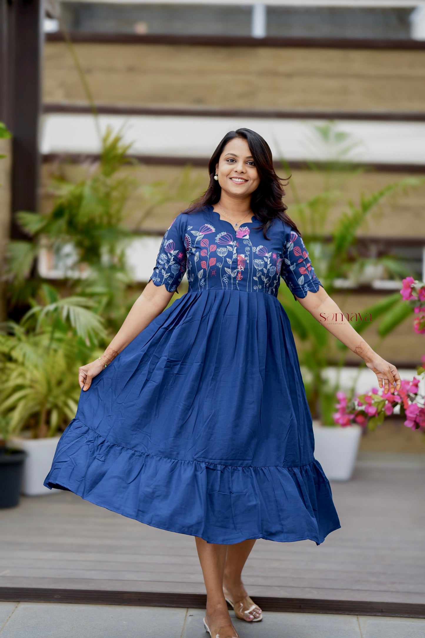 Princess  dress With lining( Wrinkle-Free Cotton Blend Dress)