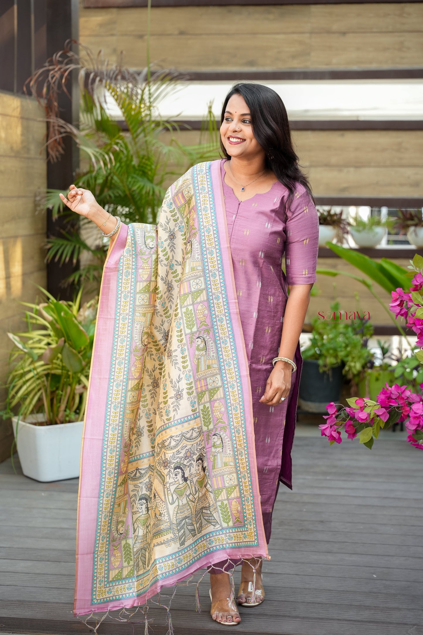 Swathi 3 piece raw silk suit set with Dupatta( pre order )