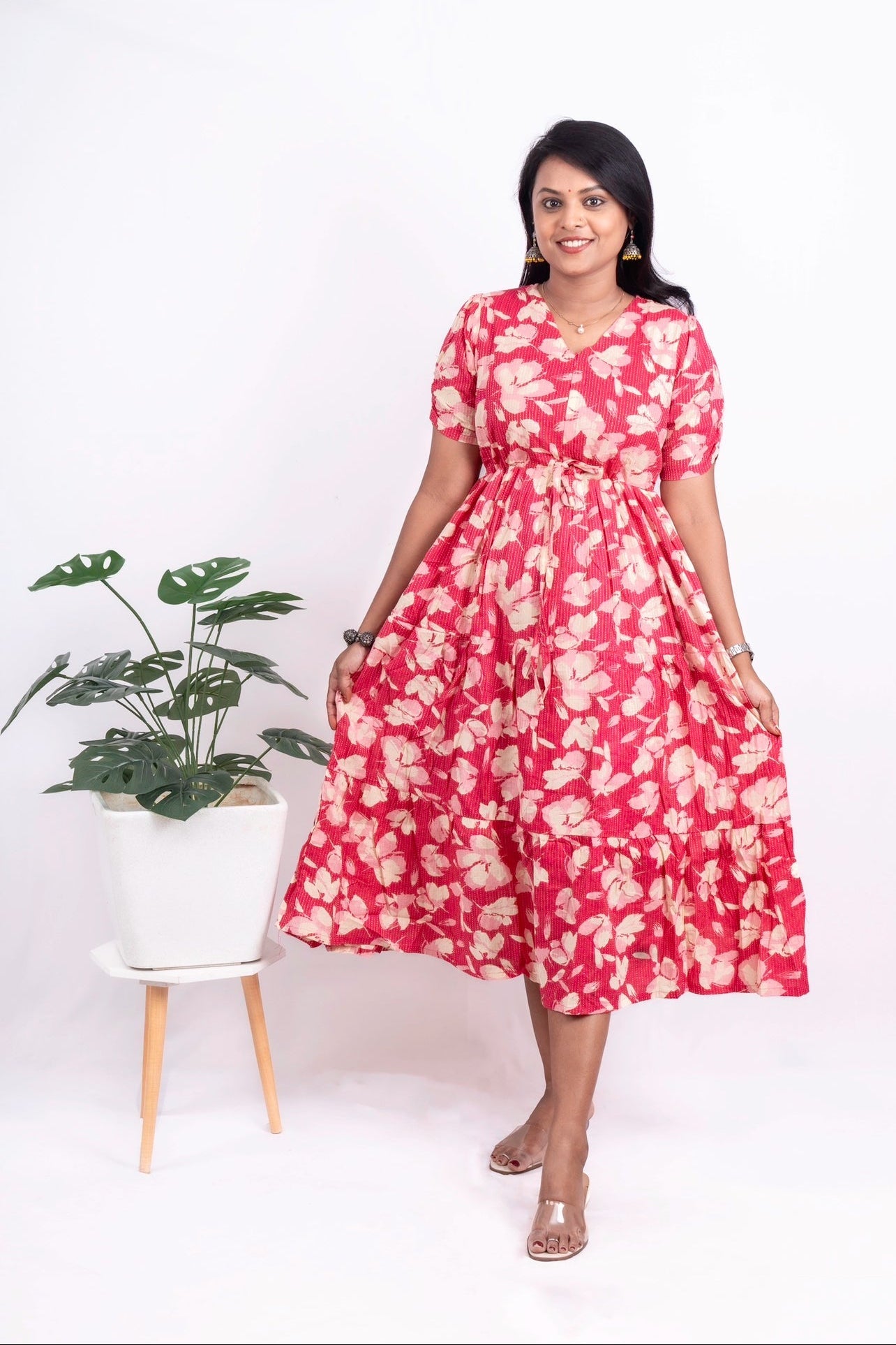 Dreamy kantha Casual Dress With Lining