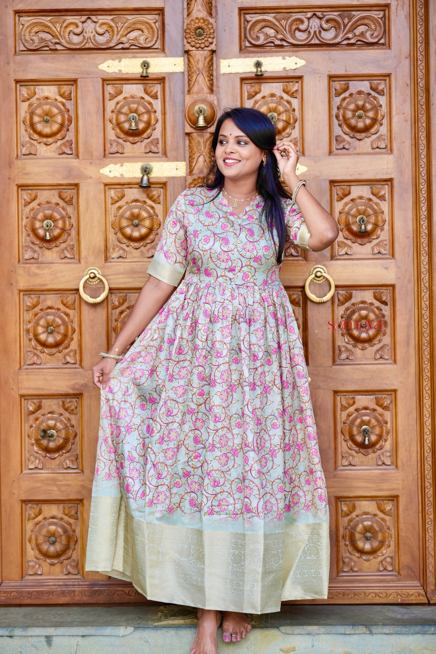 Malar soft silk Dress with Lining ( ready to dispatch)