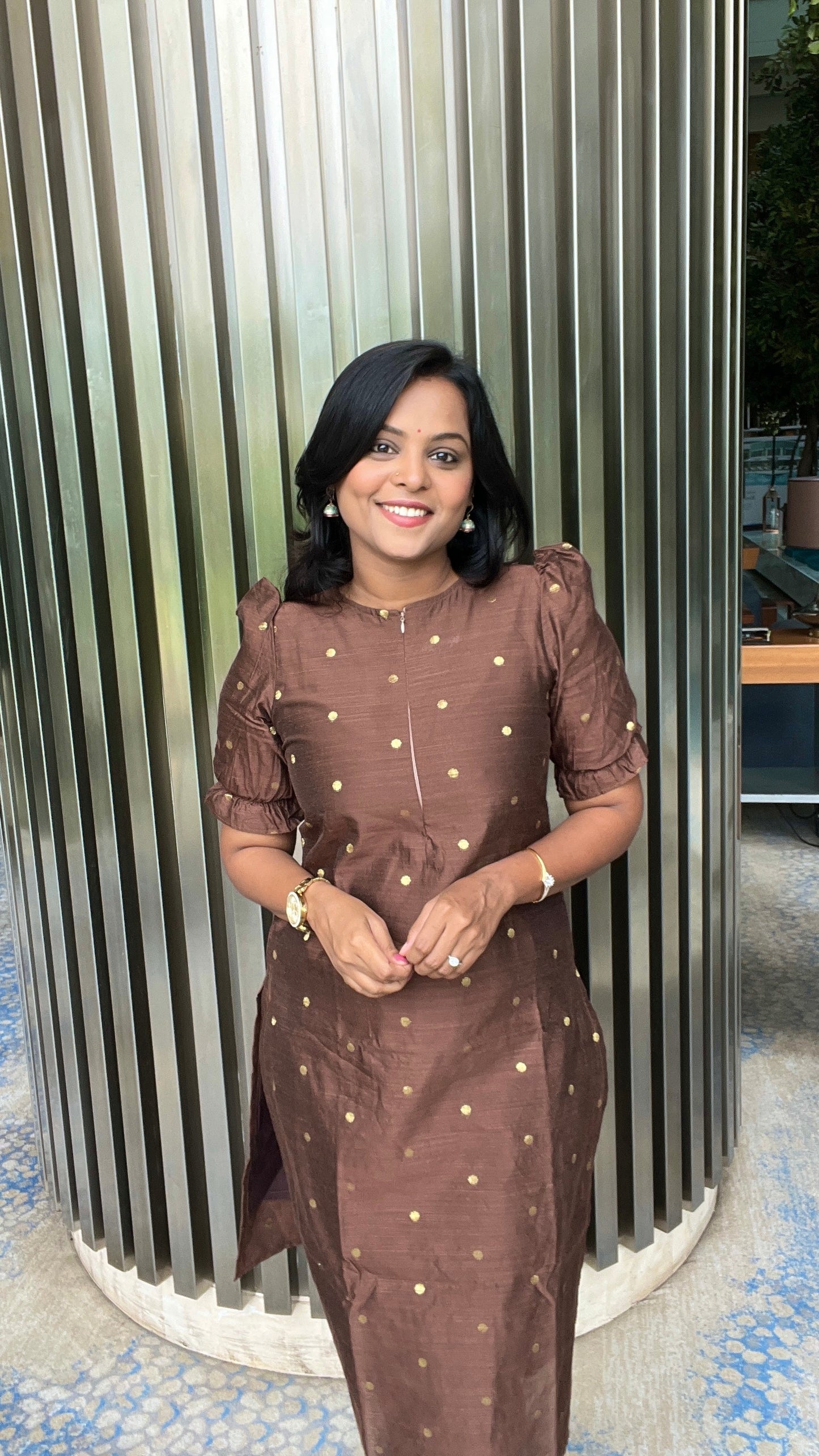 Samantha  inspired 3 piece raw silk suit set with dupptta