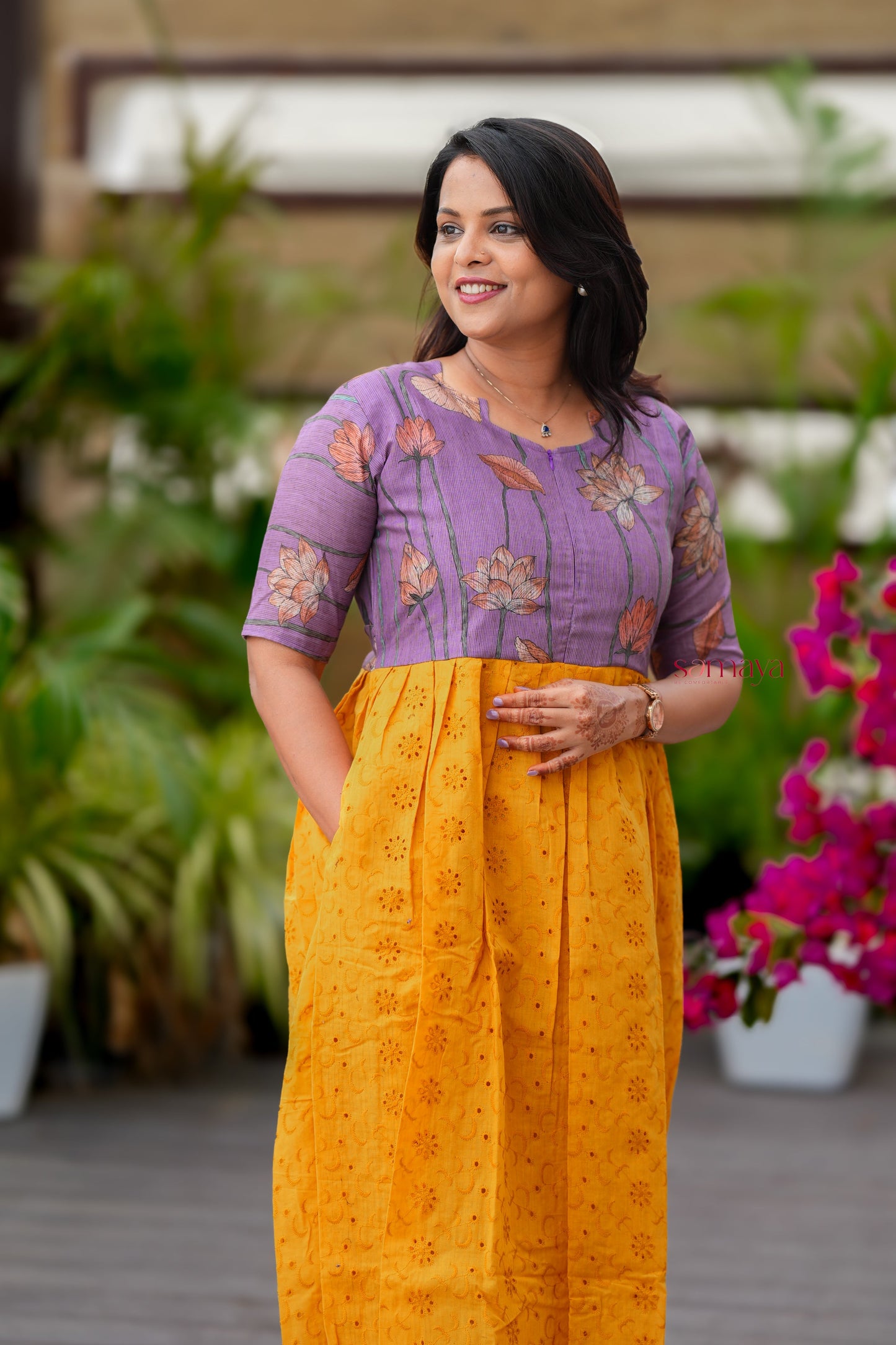 Lilly cotton Hakoba Dress With Lining