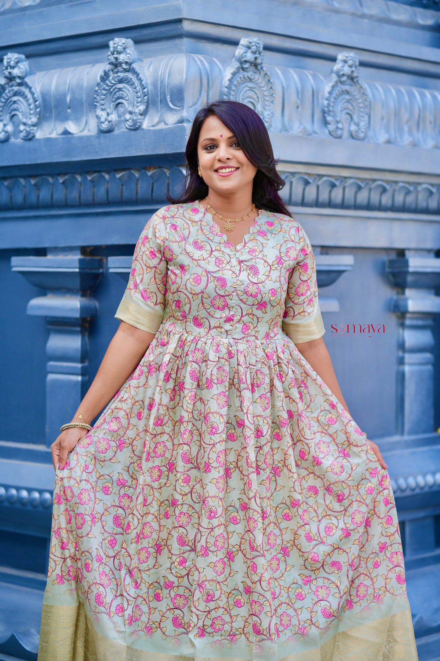 Malar soft silk Dress with Lining ( ready to dispatch)
