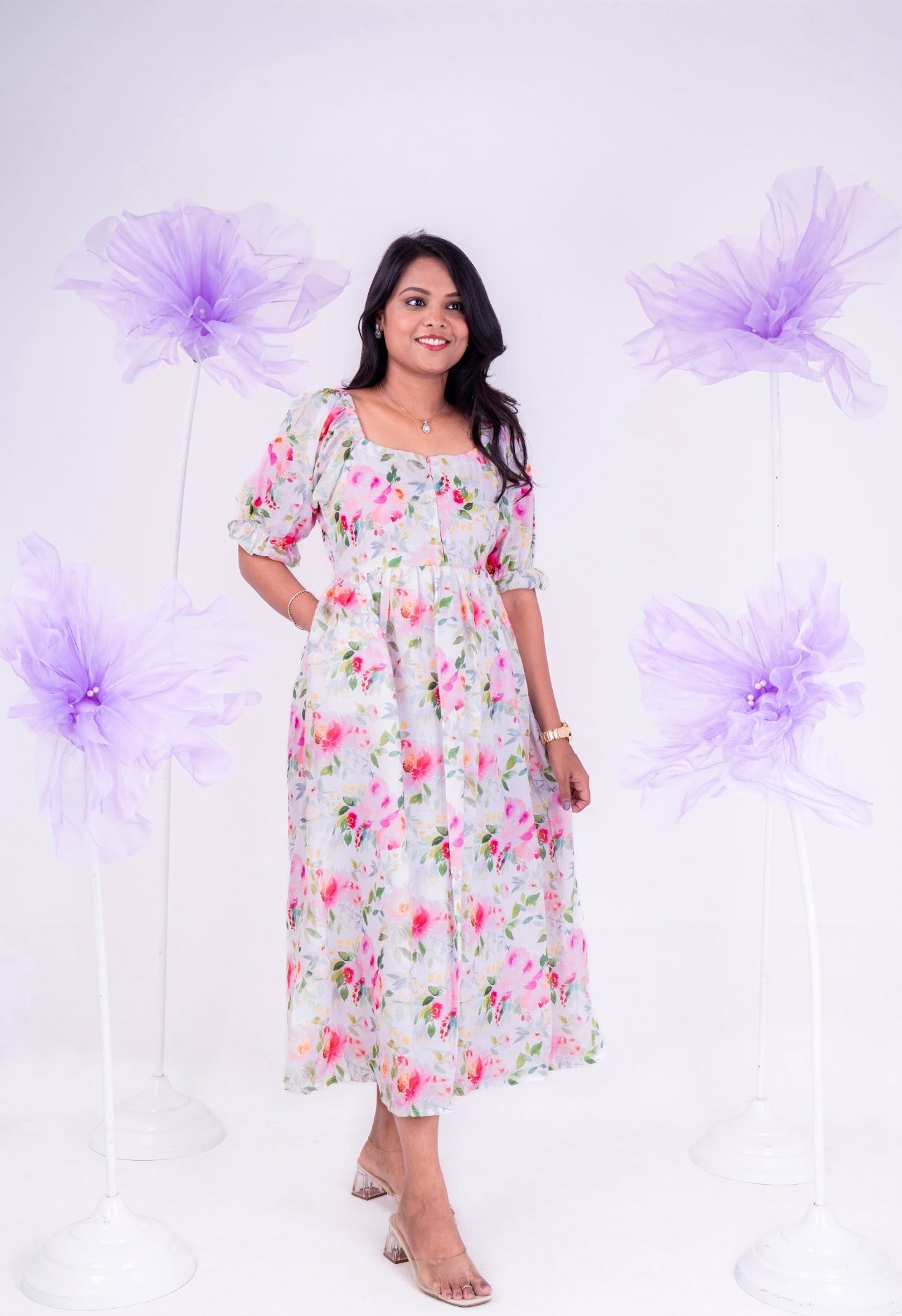 Aradhya  casual  Dress With Lining "Non-Maternity & maternity Feeding-Friendly Dress"