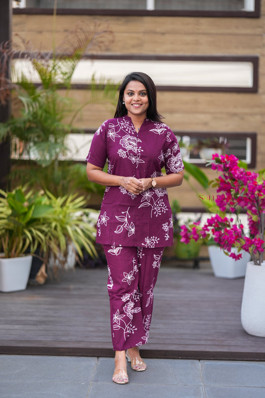 Theera - wine  day to night  Co-ord Set