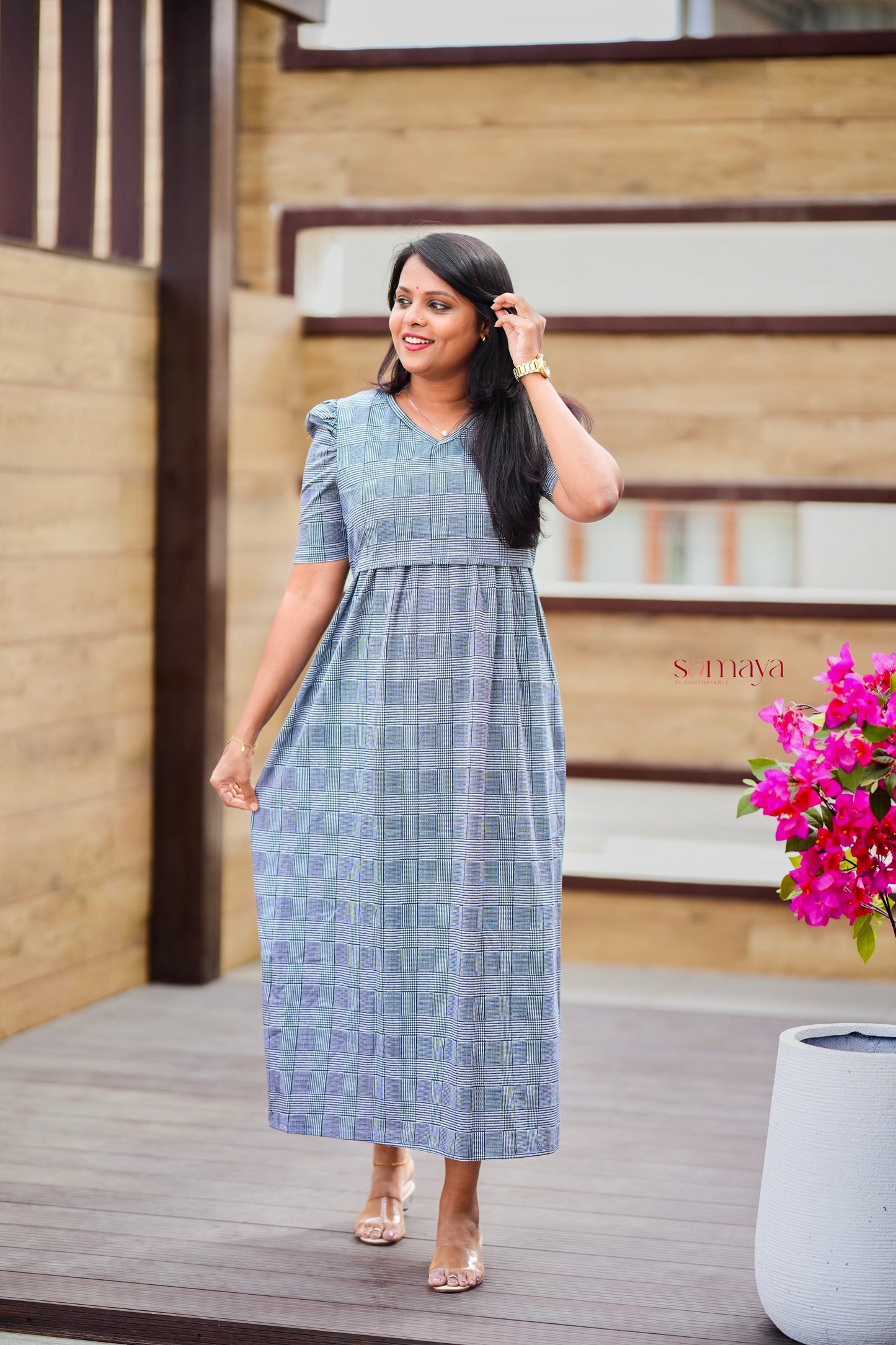 Maxi kite checked medium  Weight Dress