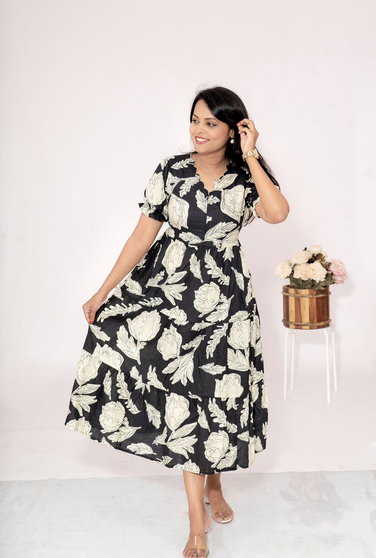 Black day to night dress without lining