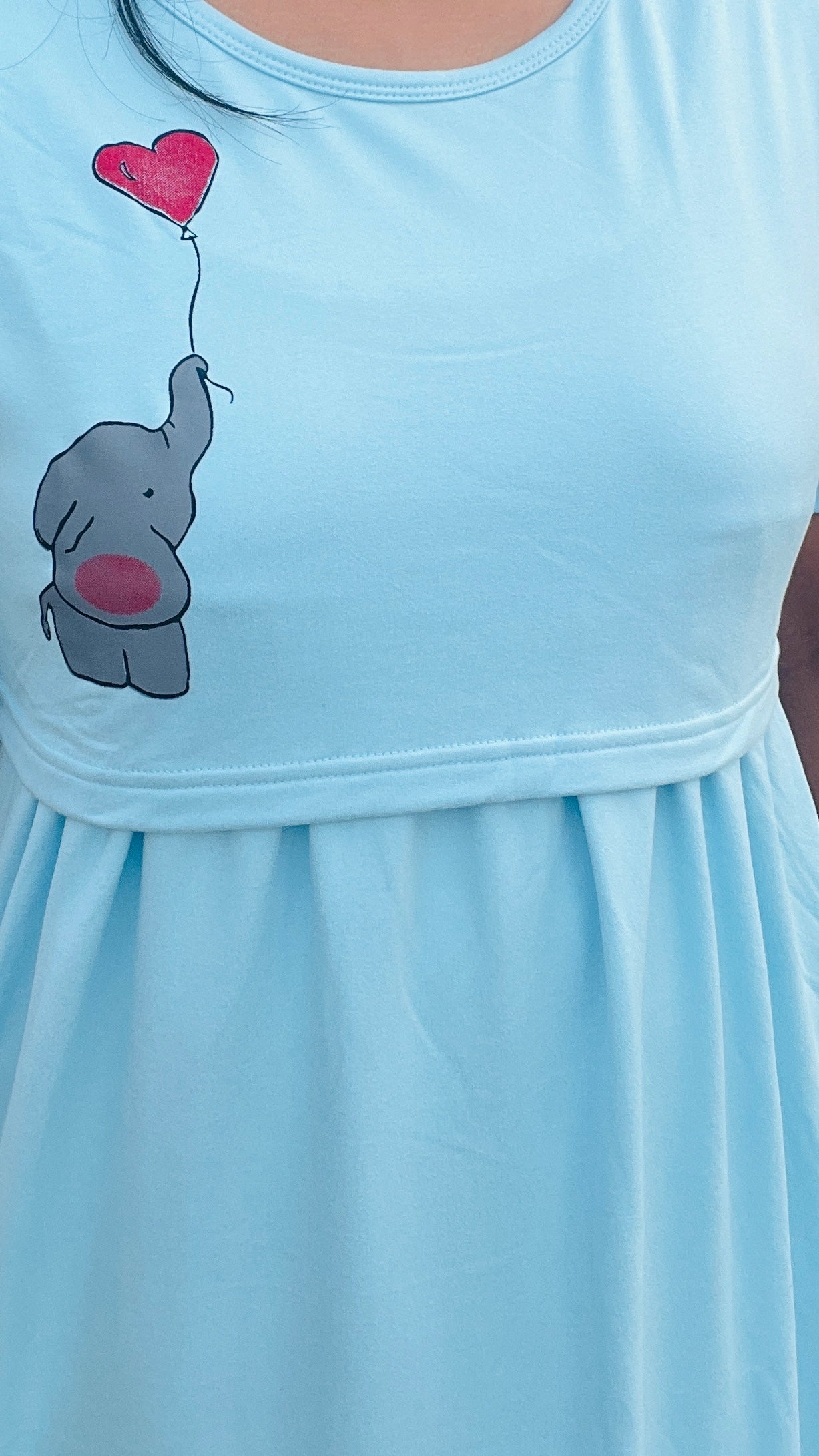 Midi Skyblue Jumbo thick winter Dress( Minor embroidery variation so sold at sale price )