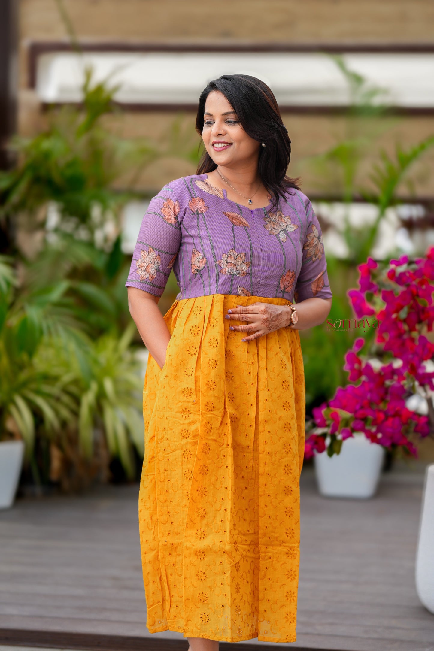 Lilly cotton Hakoba Dress With Lining