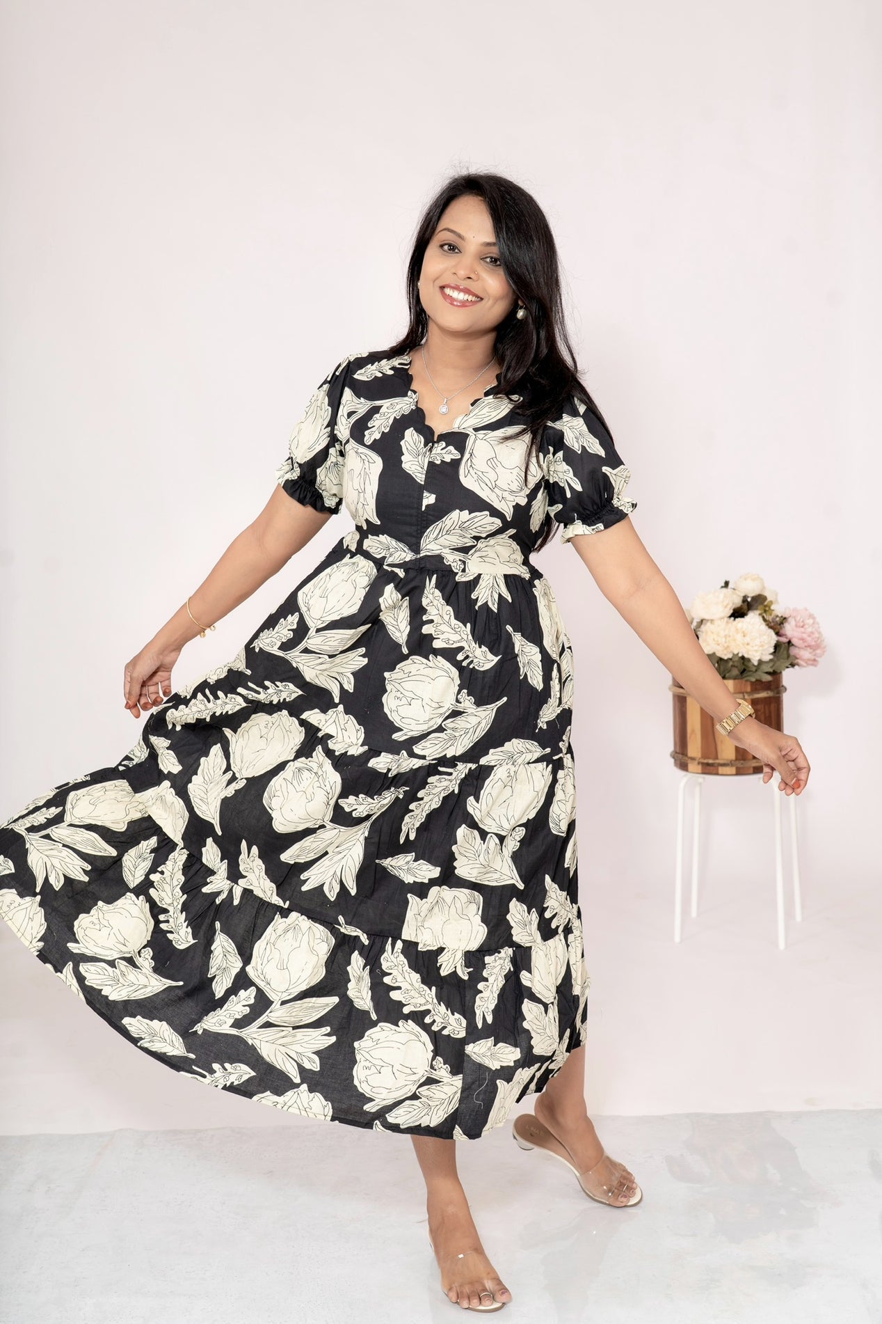 Black day to night dress without lining