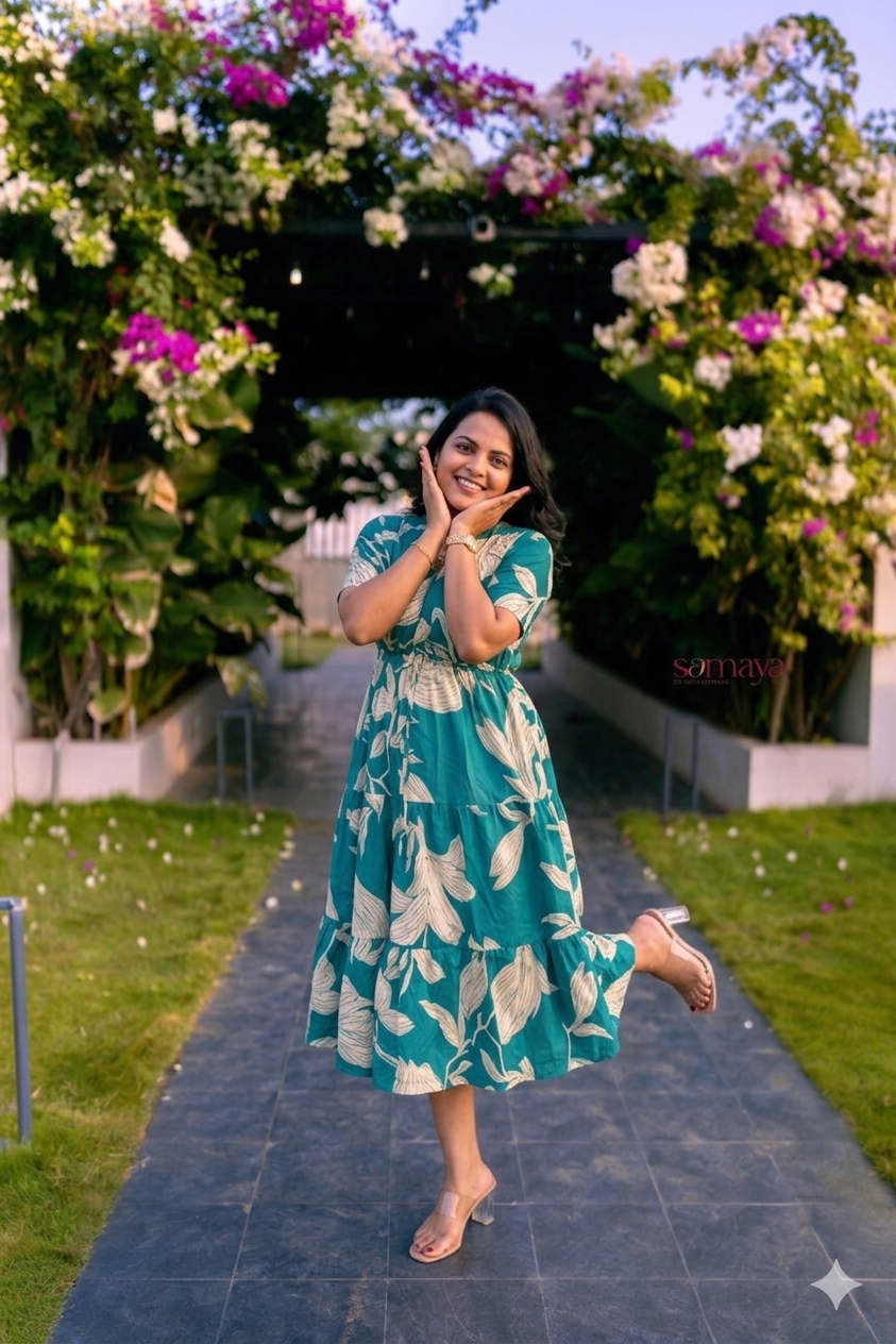 Theera Sky Casual Dress With Lining
